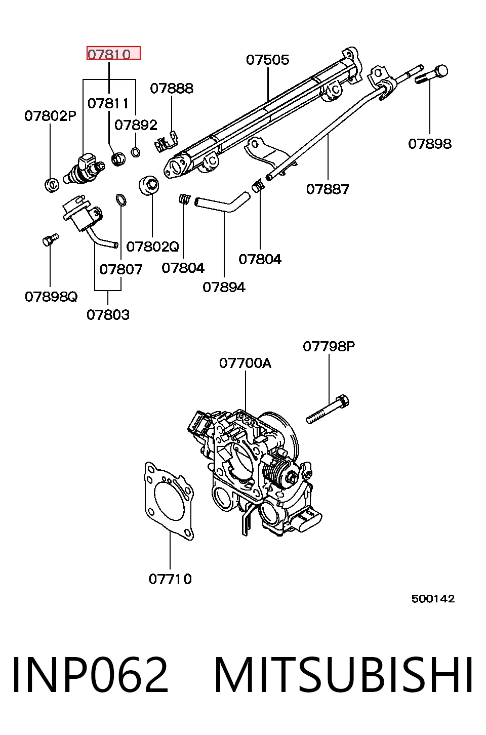 INP062 Mitsubishi Топливные форсунки