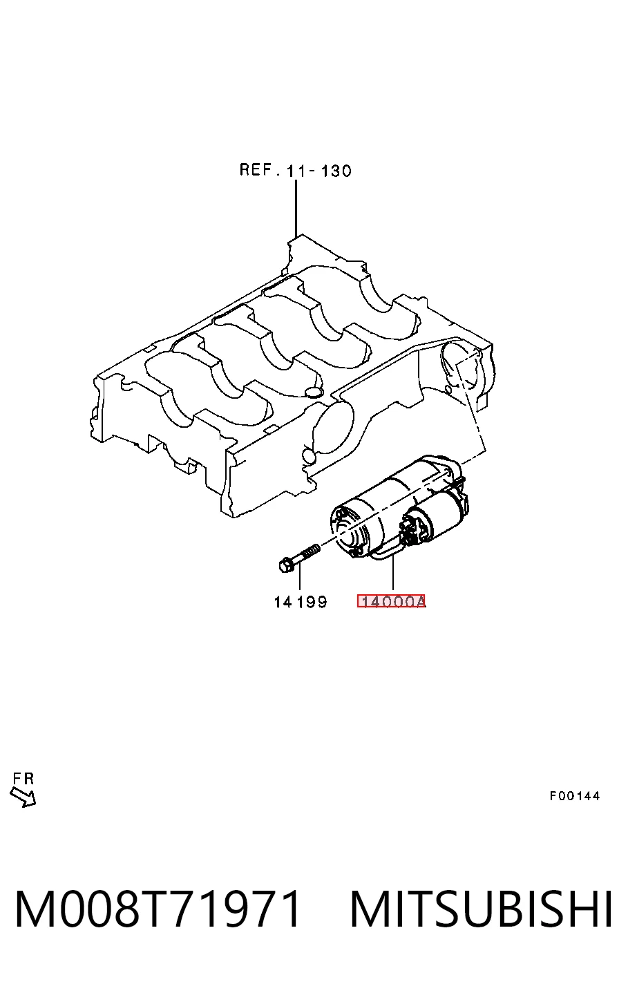 Стартер Mitsubishi ASX внедорожник (GA) (2010 - 2026) цена, от 69.69 USD