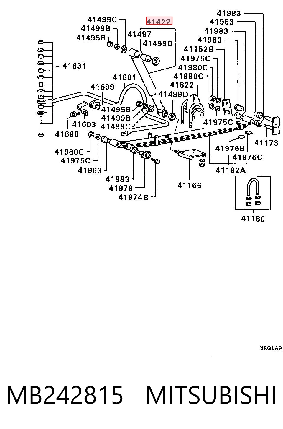 Амортизатор задний MITSUBISHI MB242815