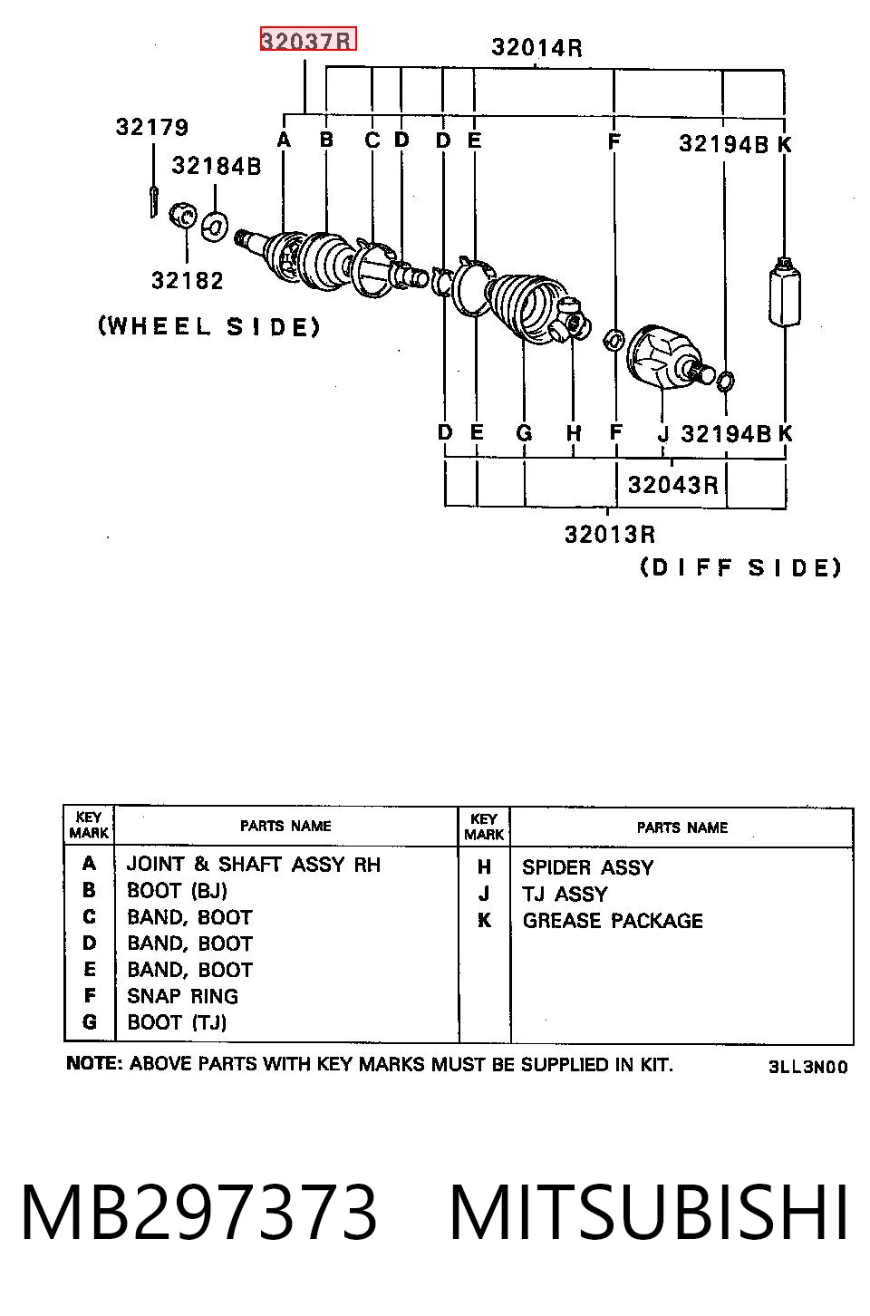 ШРУС наружный GKN-Spidan 302990