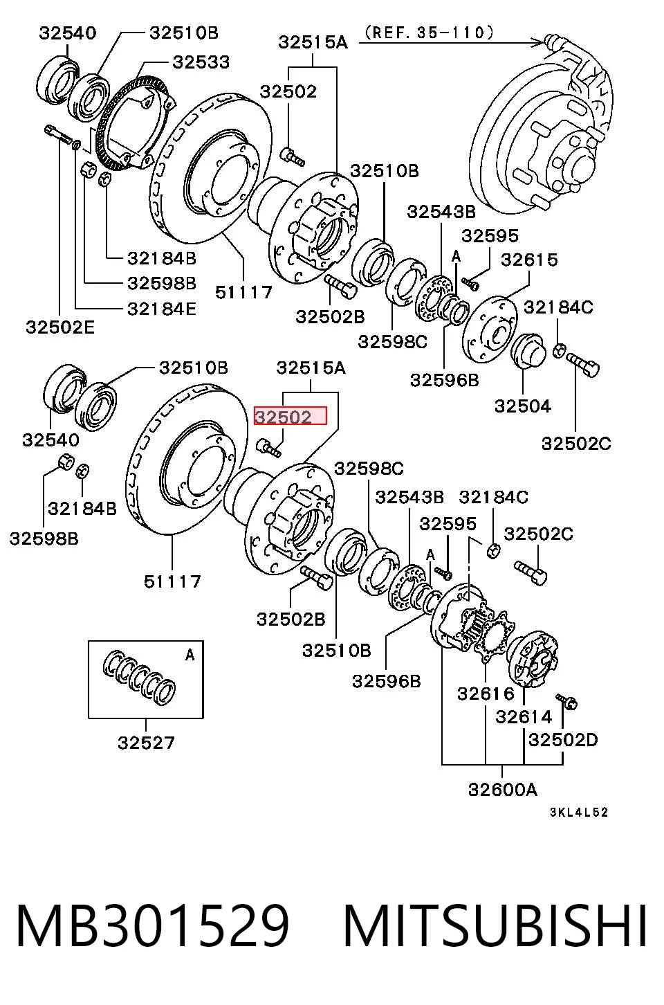 Шпилька колесная зад/перед AND 3S407005