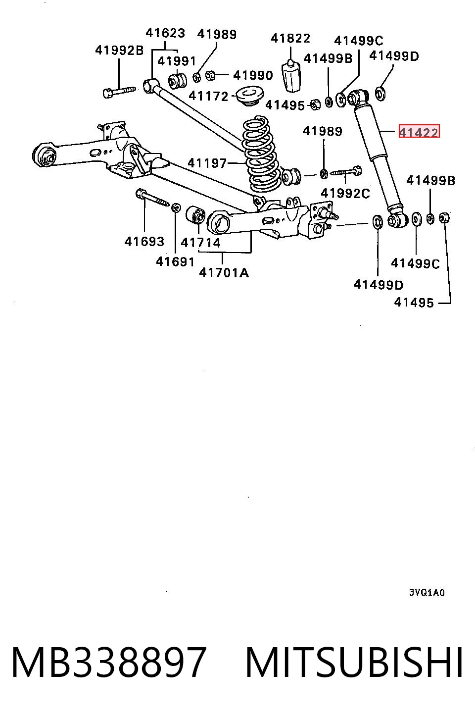 Амортизатор задний MITSUBISHI MB338897