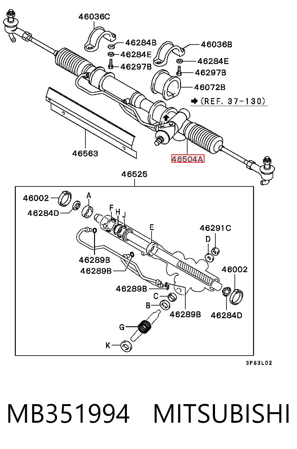 Управление рулевое в сборе на Mitsubishi L 300  P0W, P1W, P2W