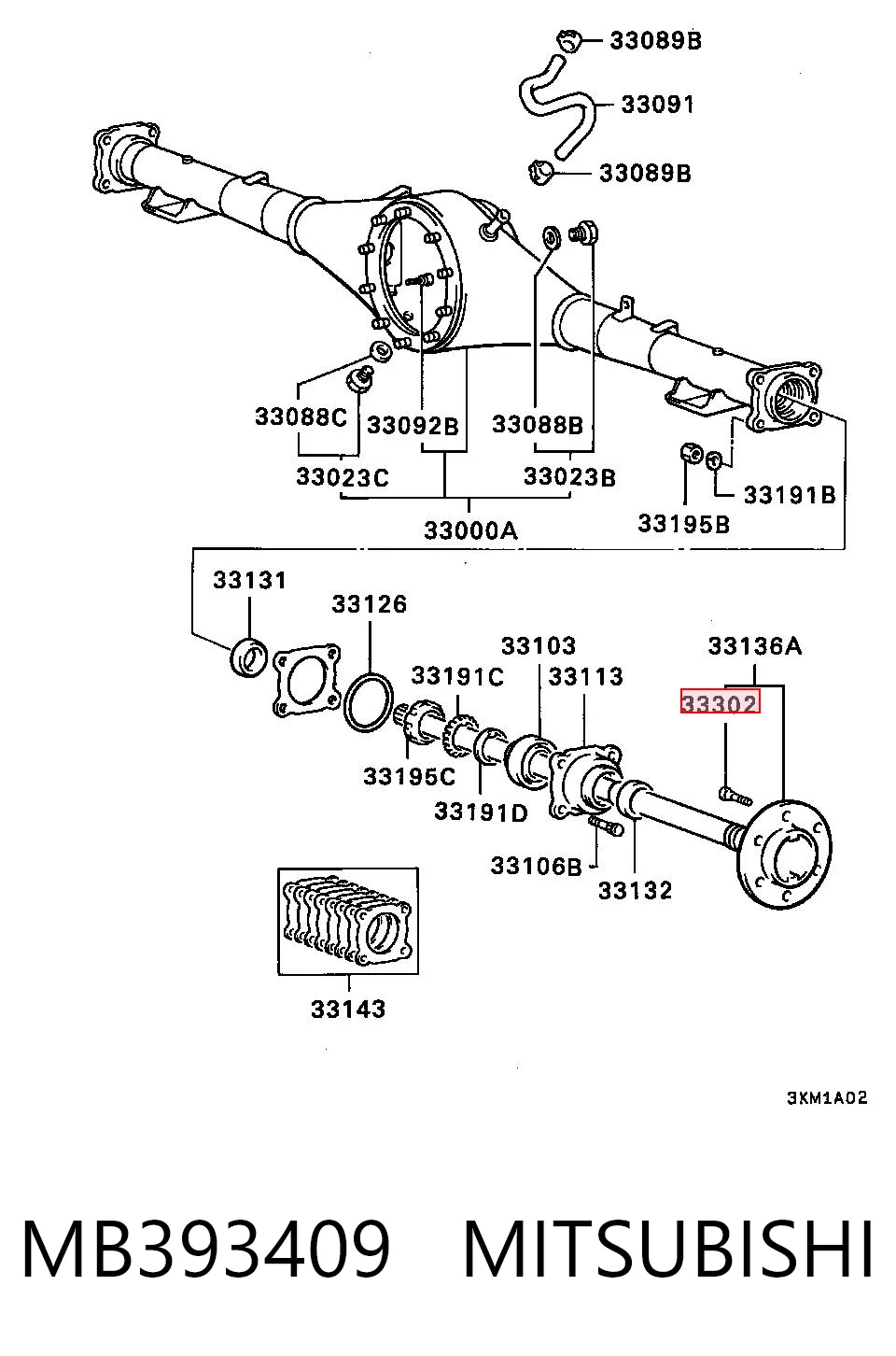 Болт крепления колеса задний Chrysler MB584750