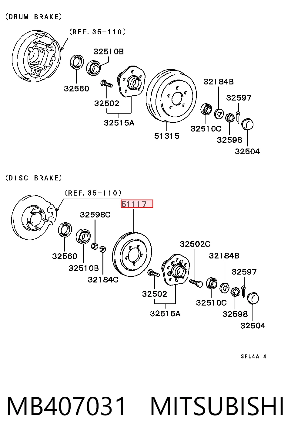 Диск тормозной передний на Mitsubishi L 200 II K4T