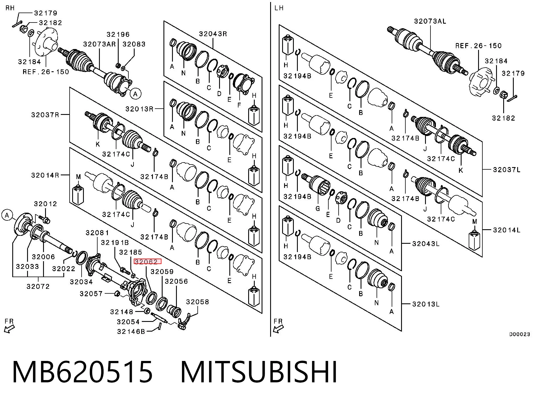 Правый сальник полуоси T1190 Musashi
