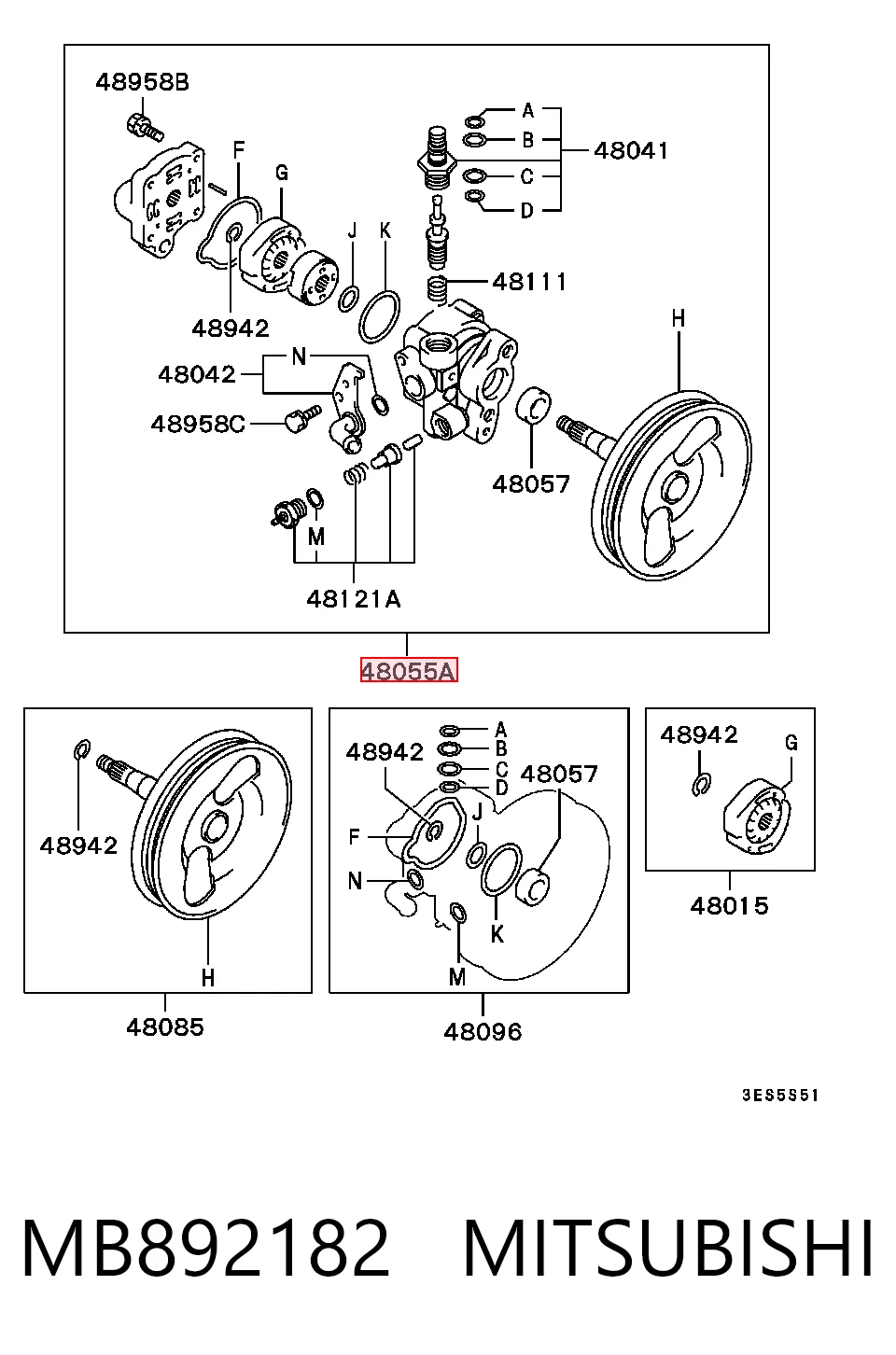 ГУР руля на Mitsubishi Colt IV CAA