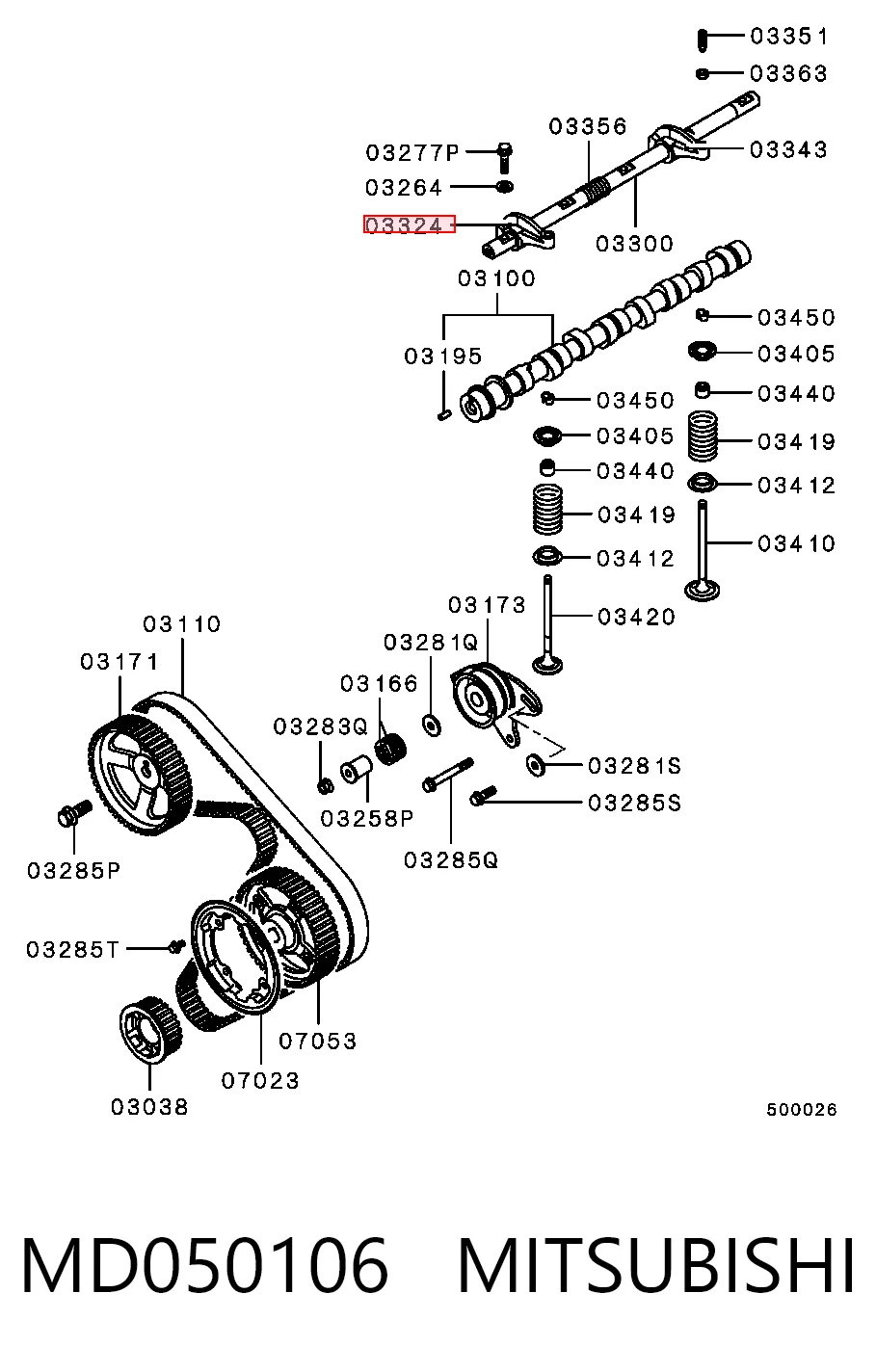 OD5001 Japan Cars Коромысло клапана (рокер) выпускной