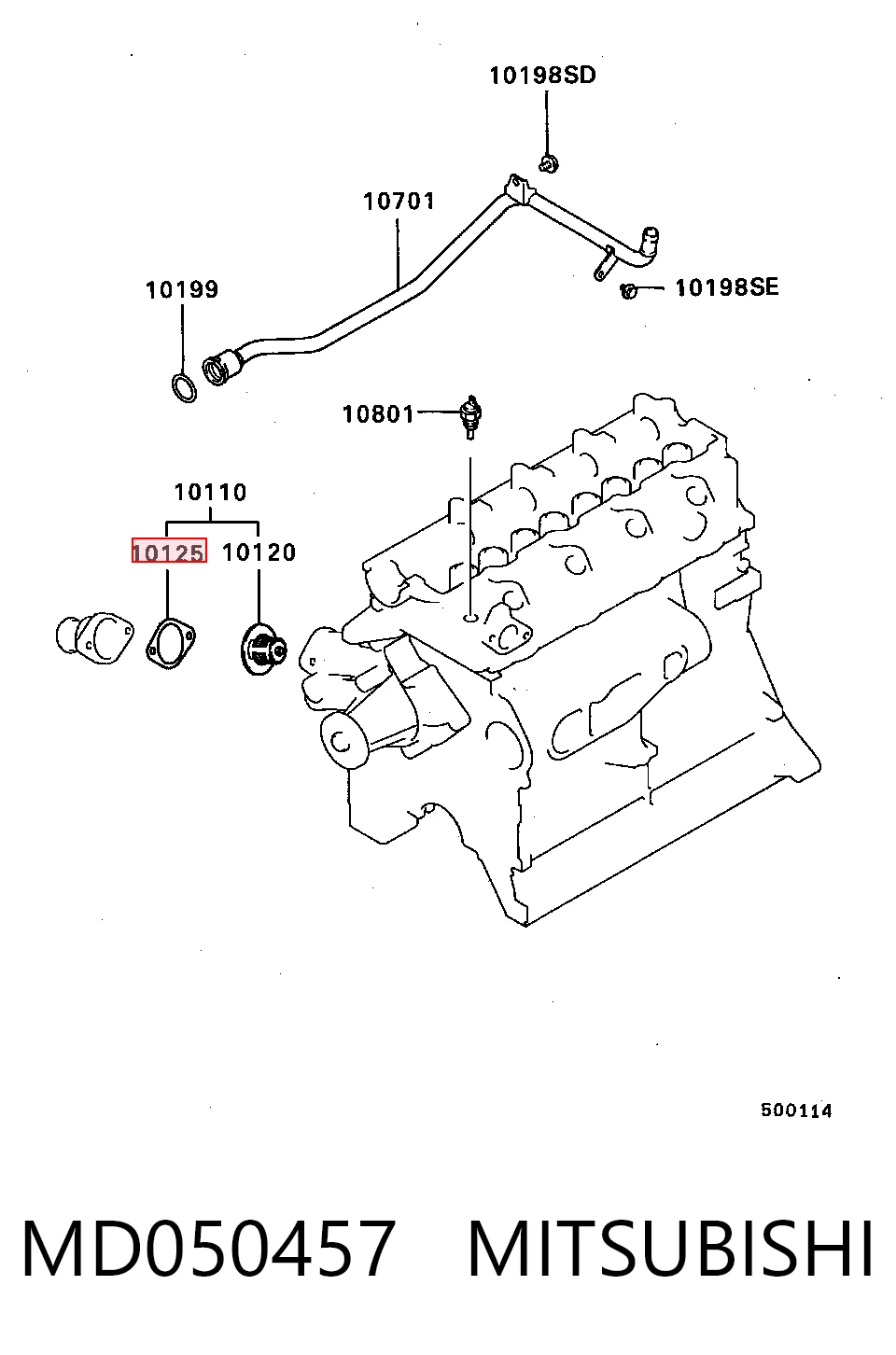 MD050457 Mitsubishi Авто термостат