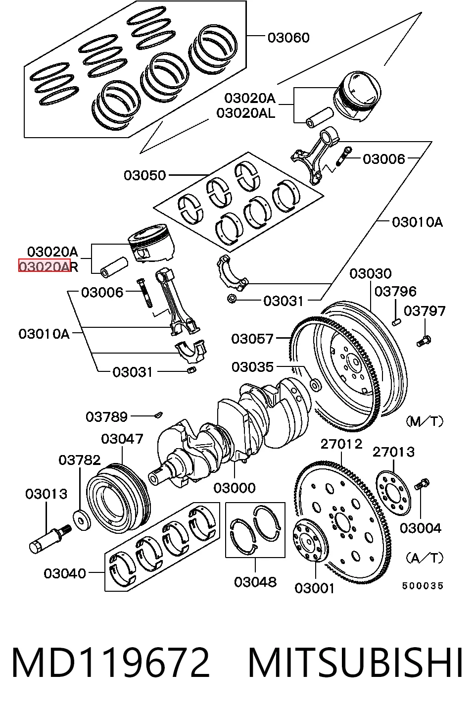 Поршень в сборе Mitsubishi Sigma седан (F16A) (1990 - 1996) цена, от 15.93 USD