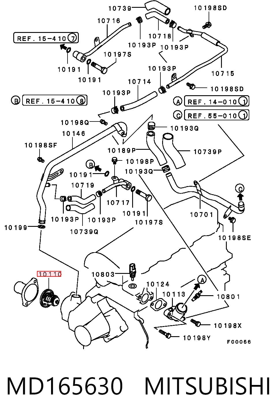 Термостат MITSUBISHI MD165630