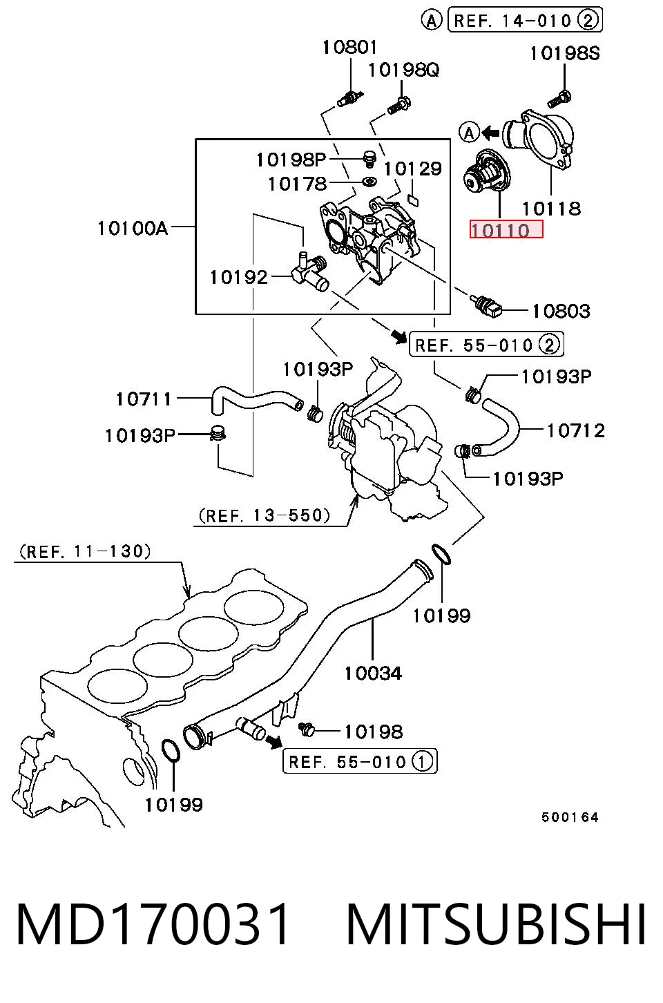 Термостат MITSUBISHI MD170031