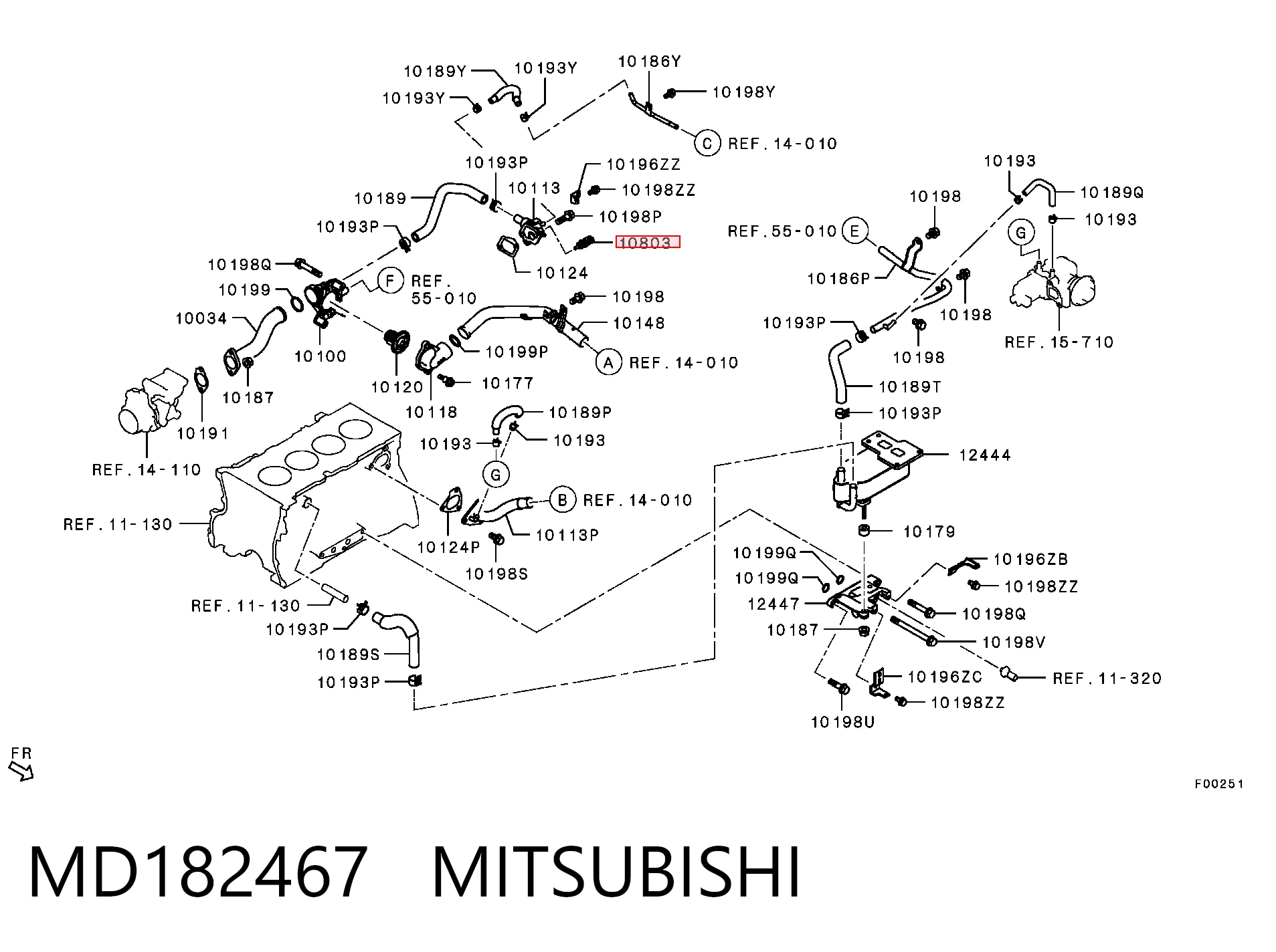 MD182467 Mitsubishi Термовыключатель