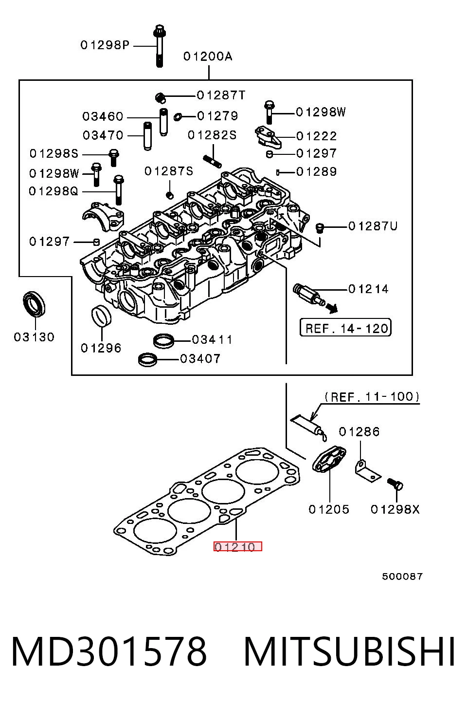 N05062 Japan Cars Прокладка головки блока