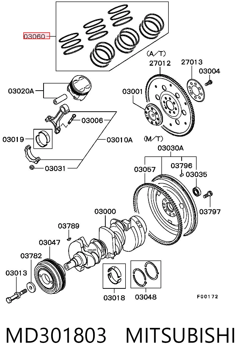 MB9110DSTD Fiat/Alfa/Lancia Комплект поршневых колец, STD