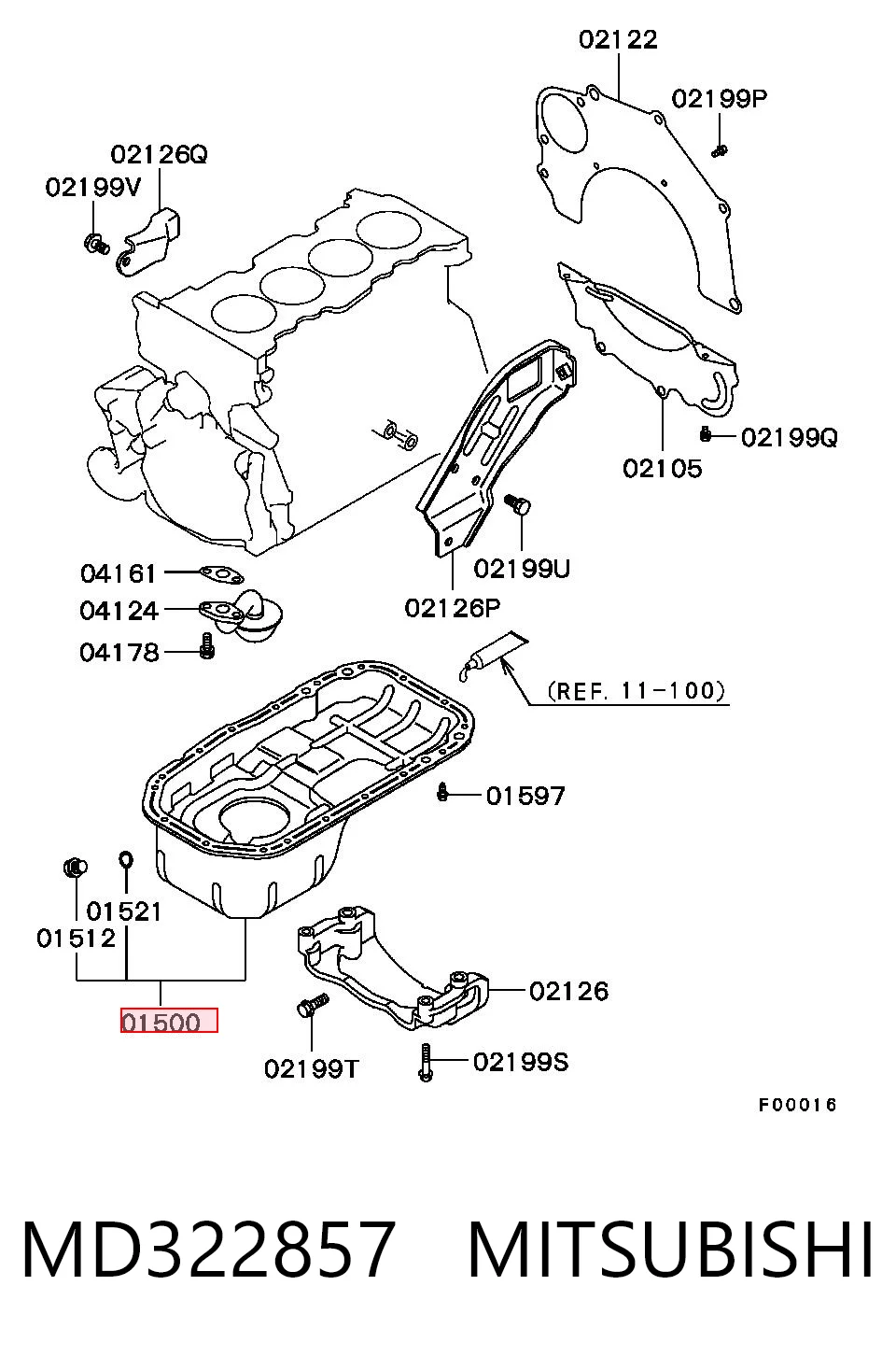 Масляный поддон двигателя Mitsubishi Lancer VI седан (CJ, CP) (1995 - 2003) цена, от 22.46 USD