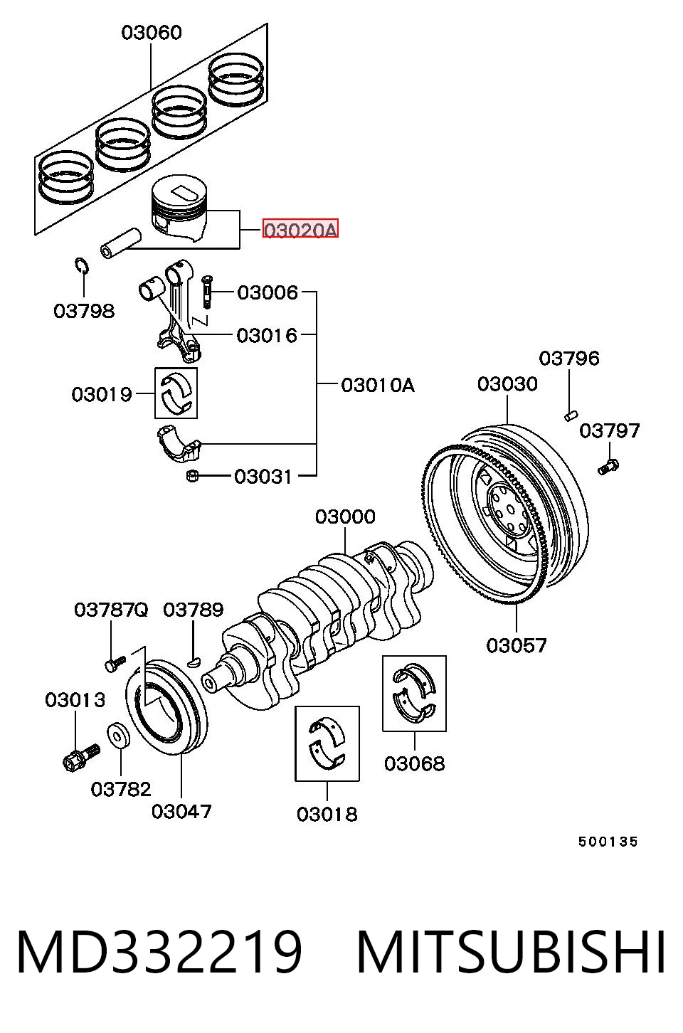 Купить MD194157ALFSTD Izumi Поршни стандартные (комплект)