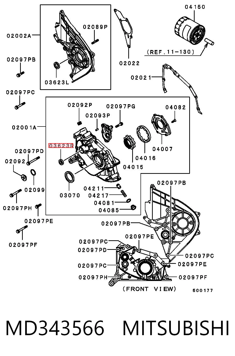 Сальник масляной помпы Renault (RVI) 7703087085 цена, от 3.44 USD