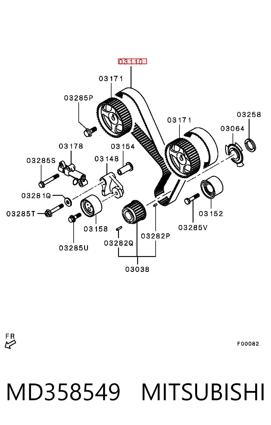 Ремень двигателя на Mitsubishi Pajero IV SHORT V80