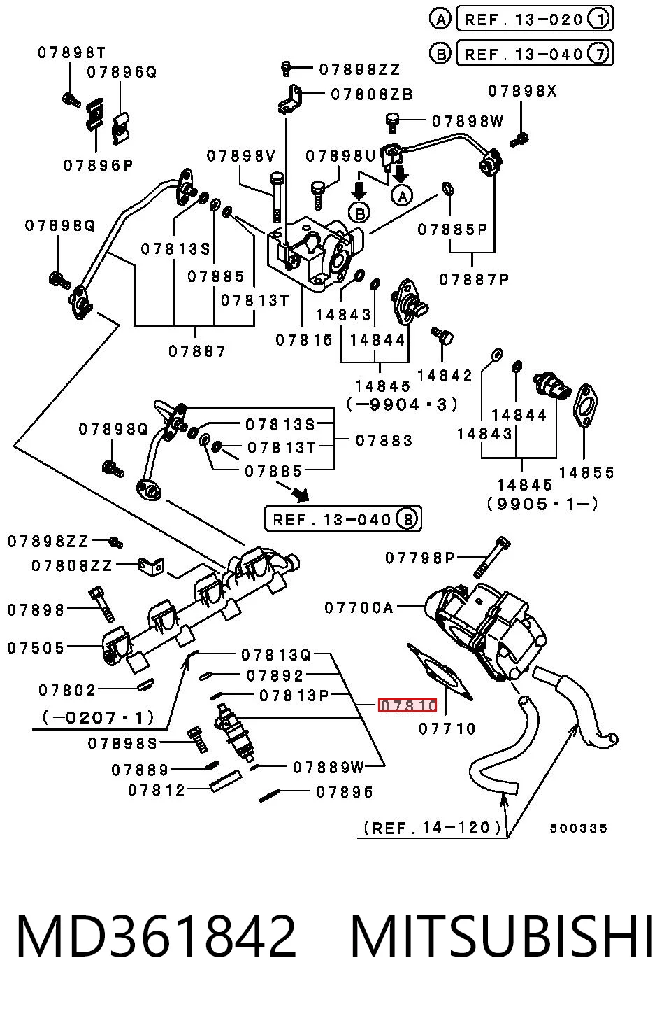  Топливные форсунки Mitsubishi Carisma 