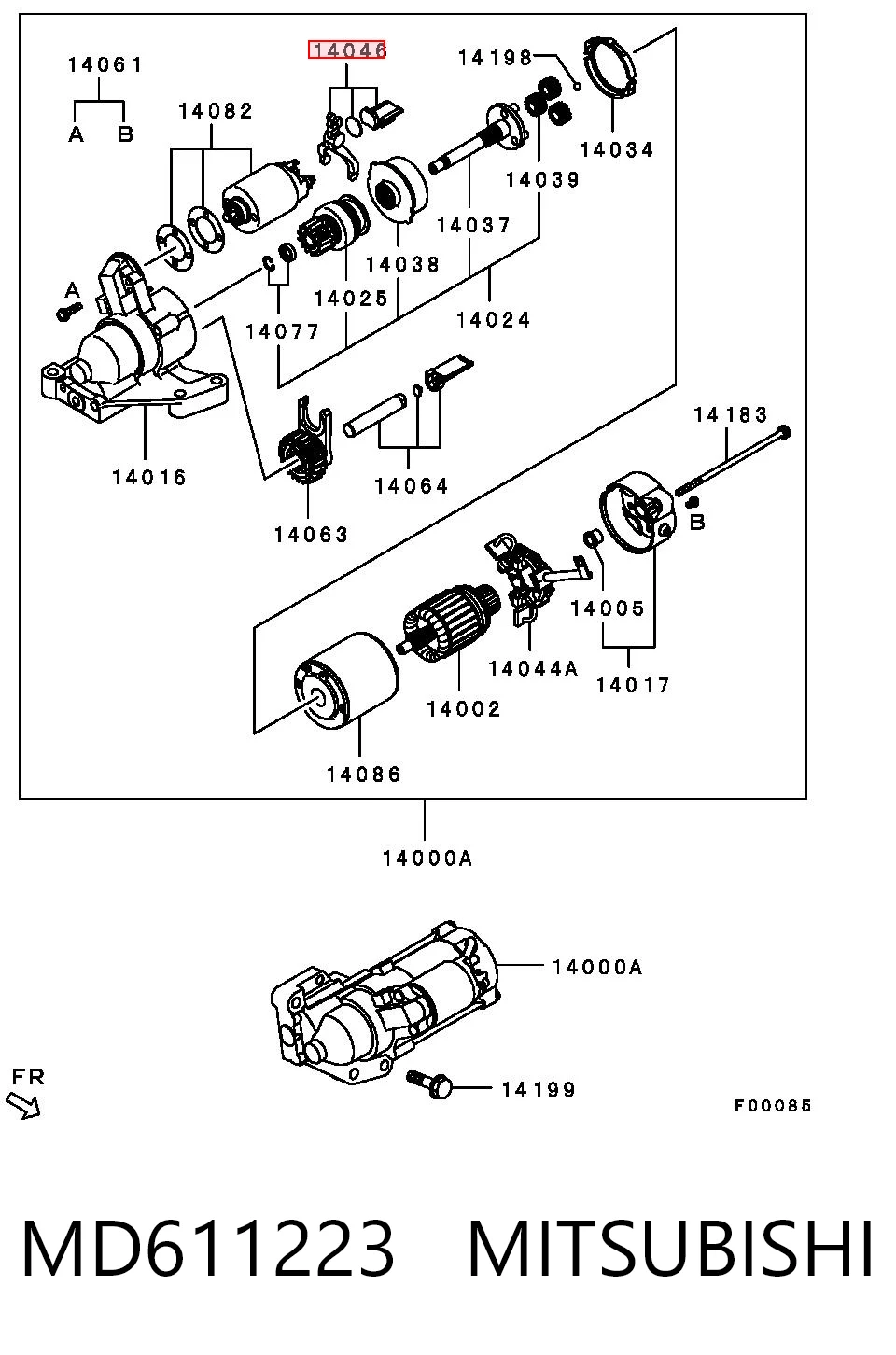 Вилка стартера F4XY11067A Ford