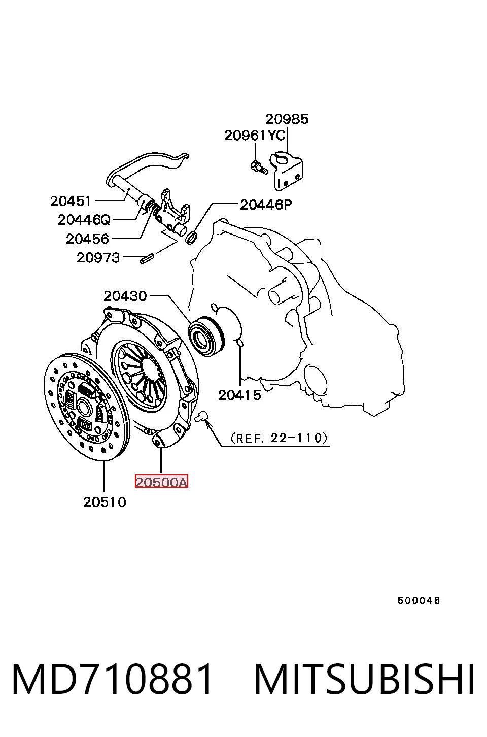 Нажимной диск сцепления на Mitsubishi Lancer VI CJ, CP
