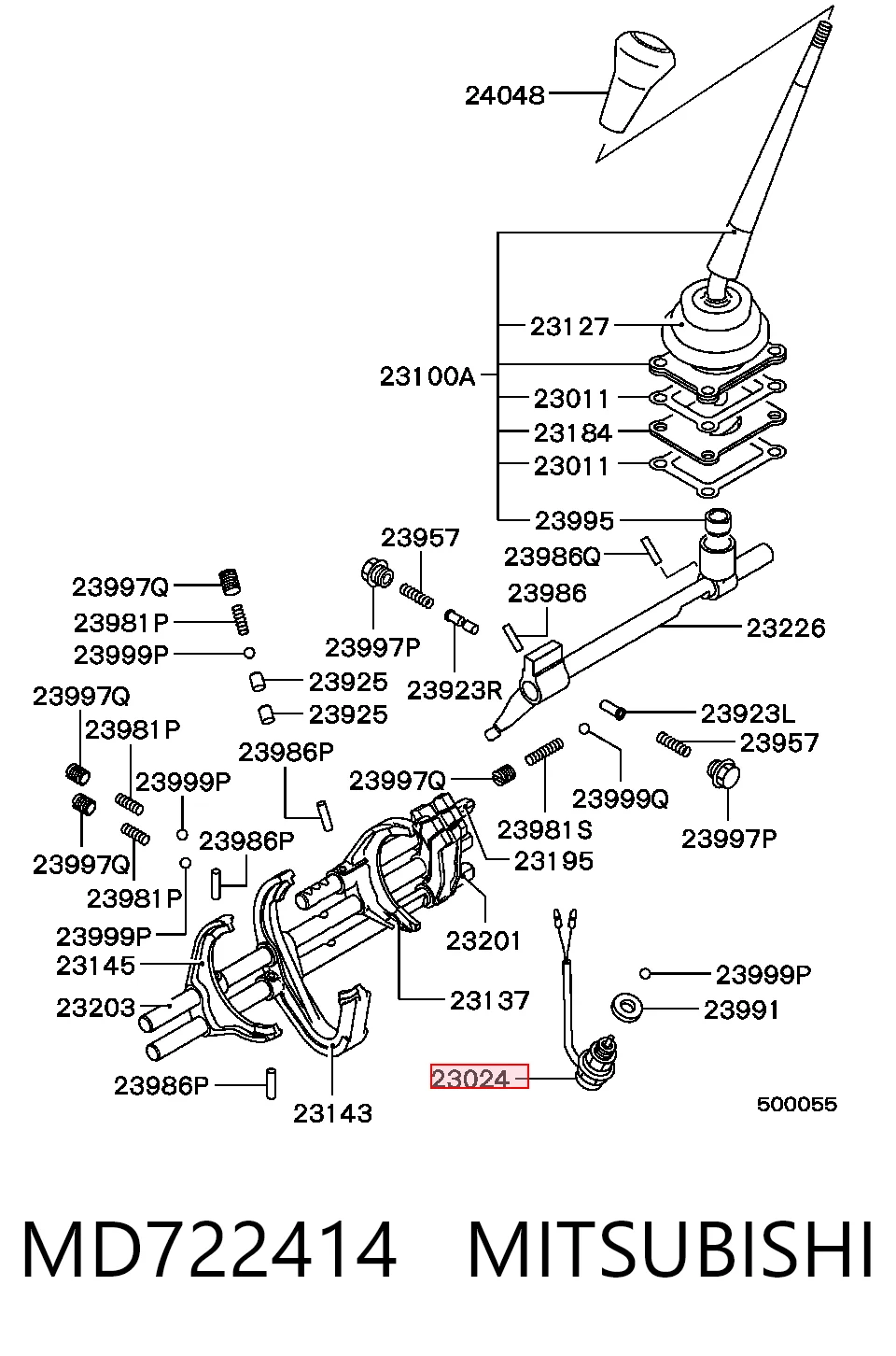 Датчик включения фонарей заднего хода на Mitsubishi Pajero II V2W, V4W