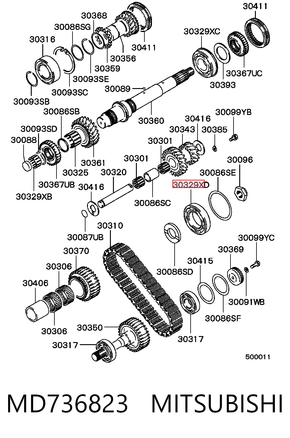 Подшипник вторичного вала КПП NTN 6307LLUNR цена, от 14.35 USD