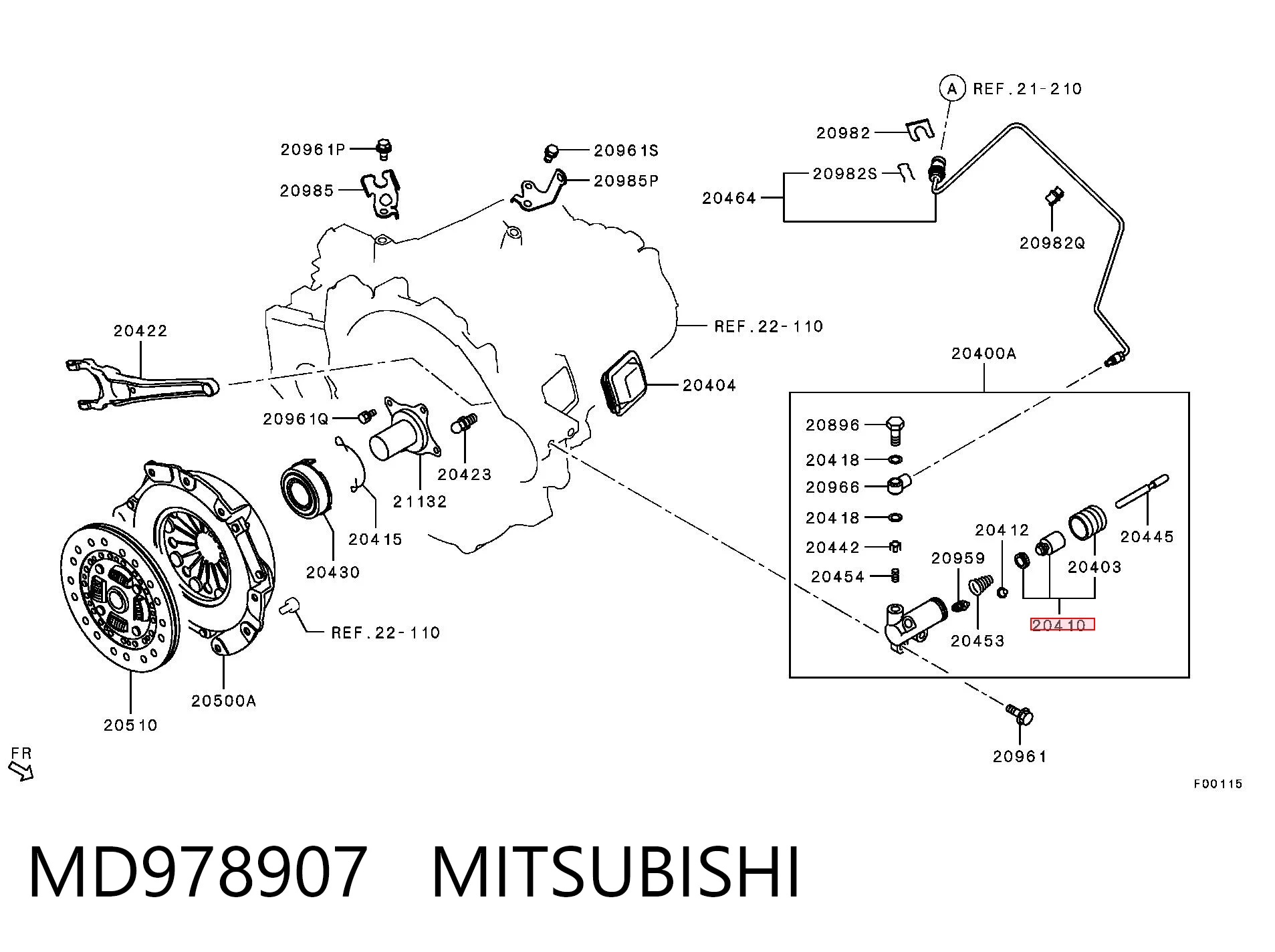 Ремкомплект рабочего цилиндра сцепления Chrysler MD997838 цена, от 3.61 USD