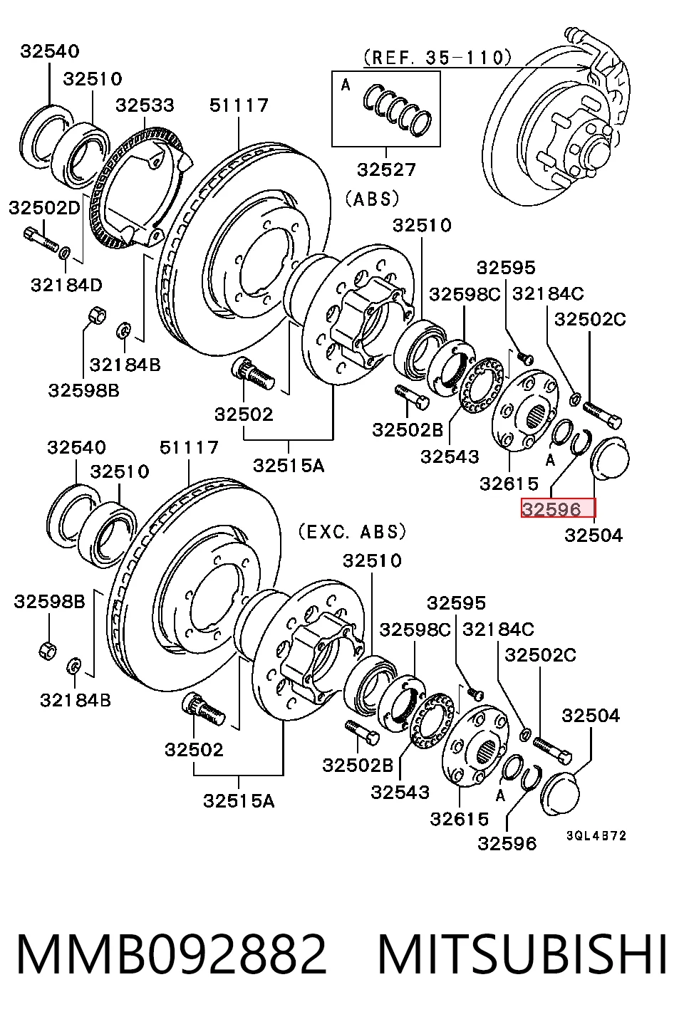P41A Blue Print Кольцо стопорное подшипника передней ступицы