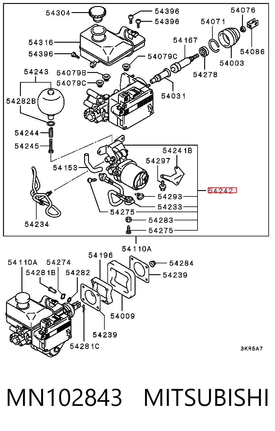 MR977462 Chrysler Насос АБС (ABS) главного тормозного цилиндра
