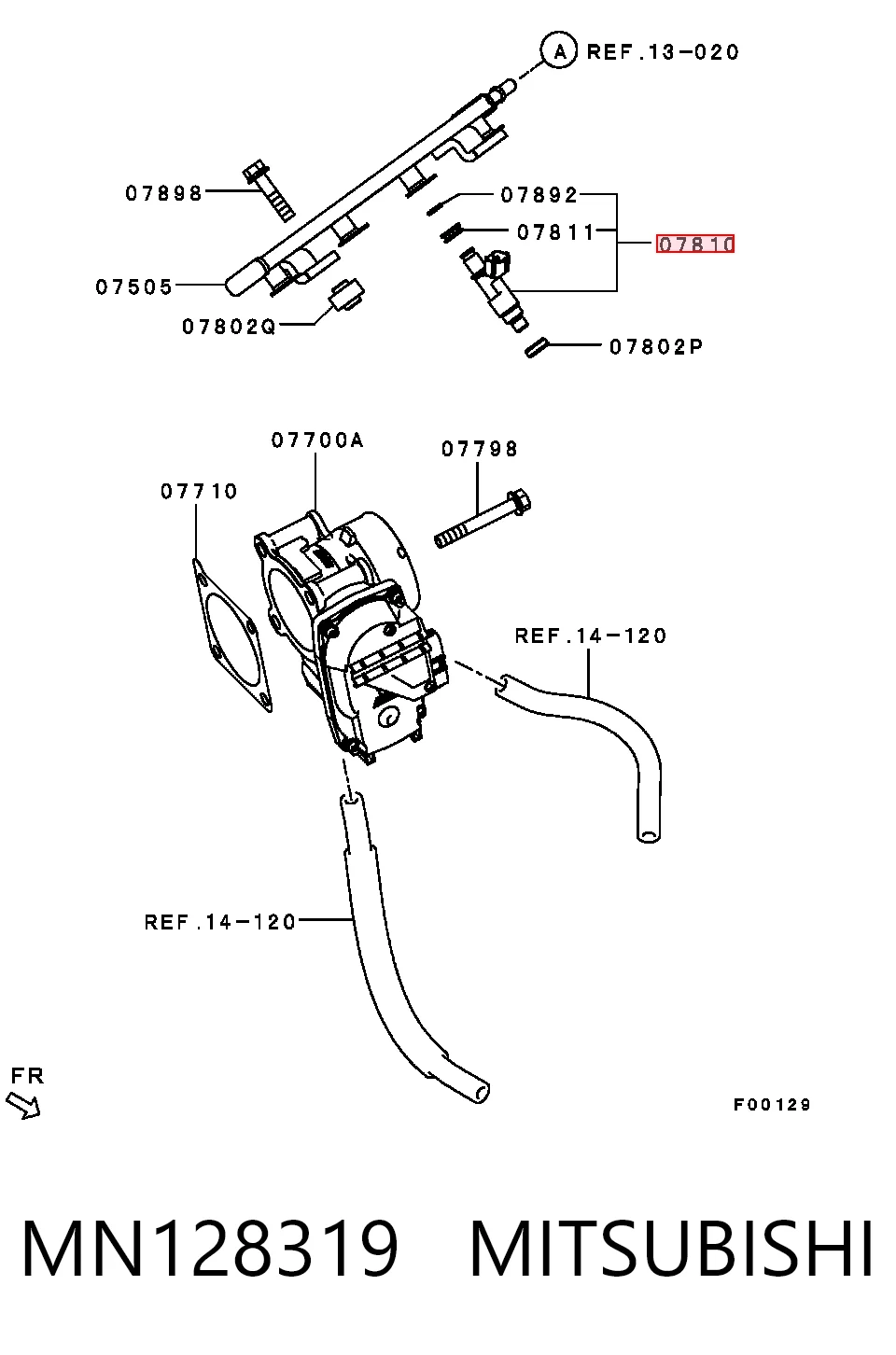 Купить MN128319 Chrysler Клапанная форсунка