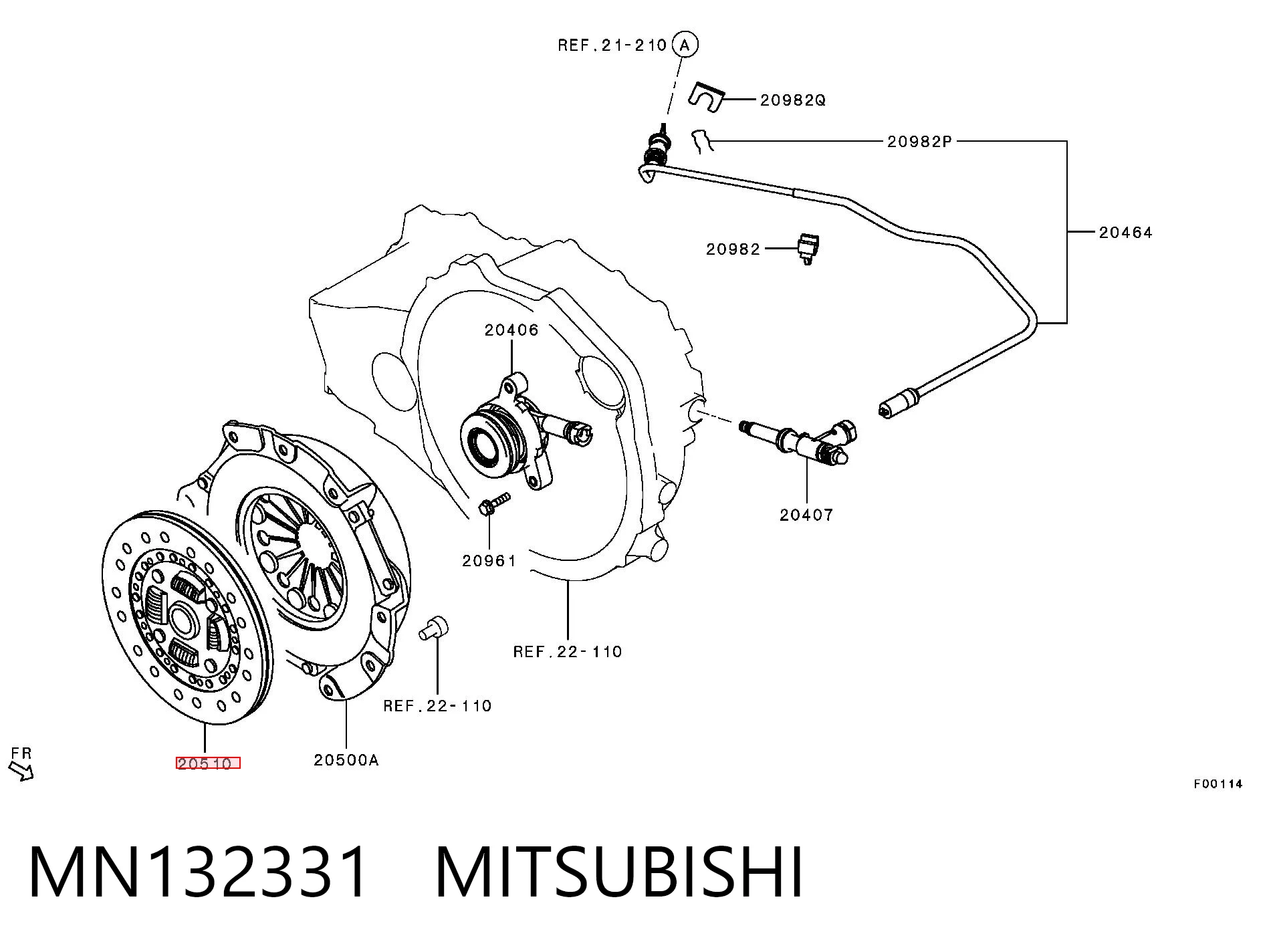  Диск сцепления Mitsubishi ASX 