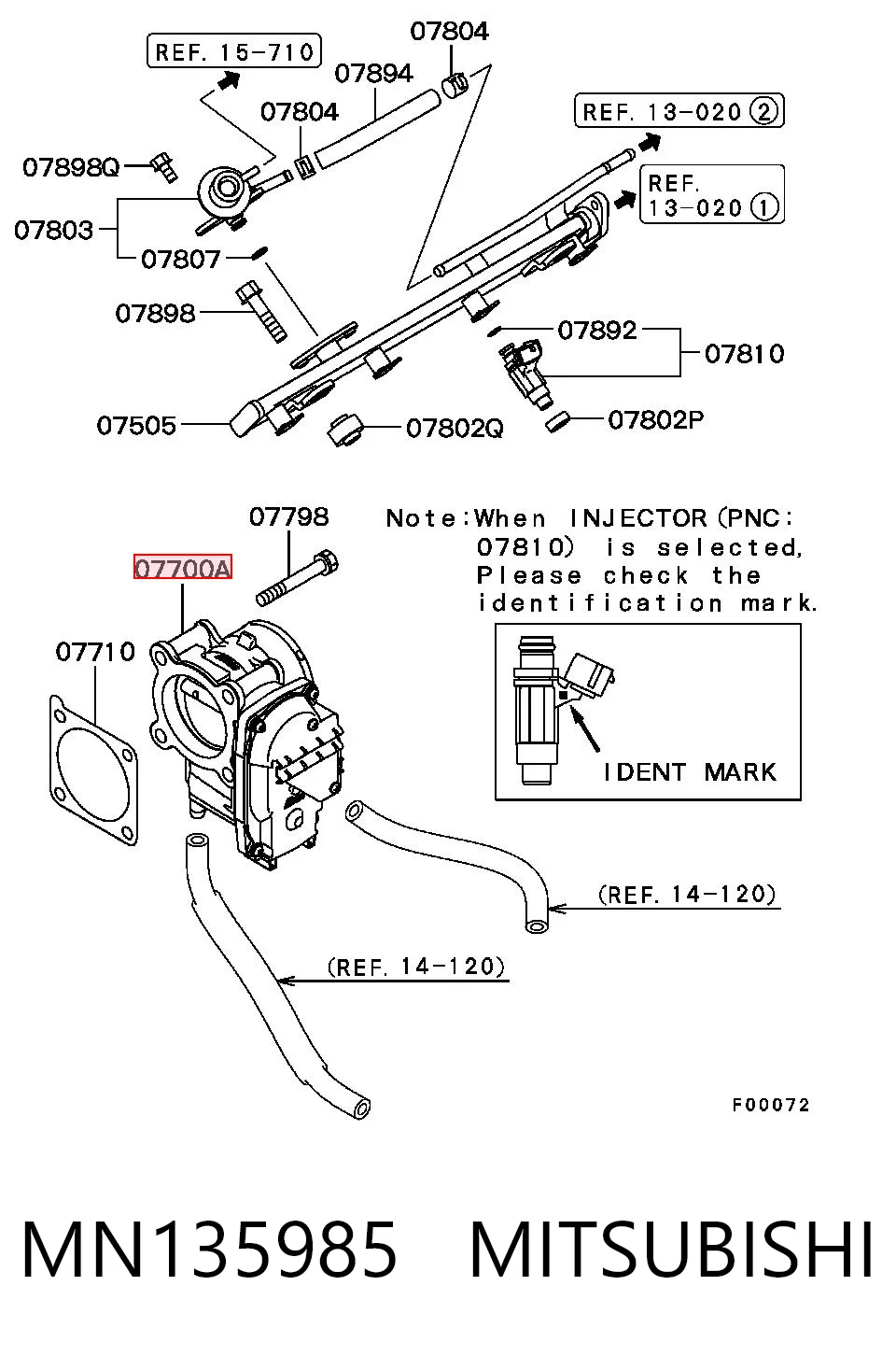 MN135985 Chrysler Дроссельная заслонка