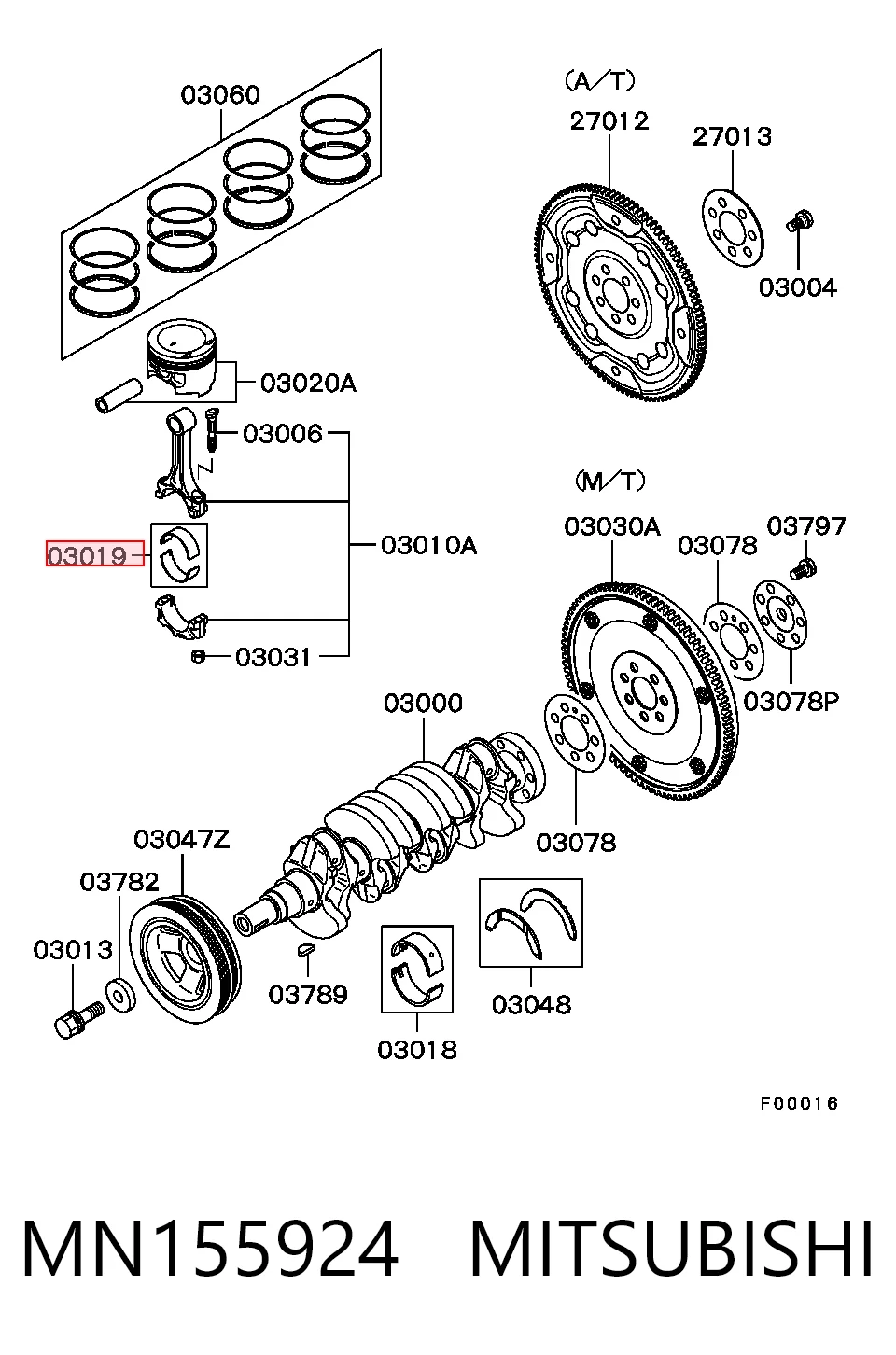 Шатунные вкладыши коленчатого вала Mitsubishi Pajero PININ внедорожник (H60, H70) (1999 - 2005) цена, от 9.64 USD
