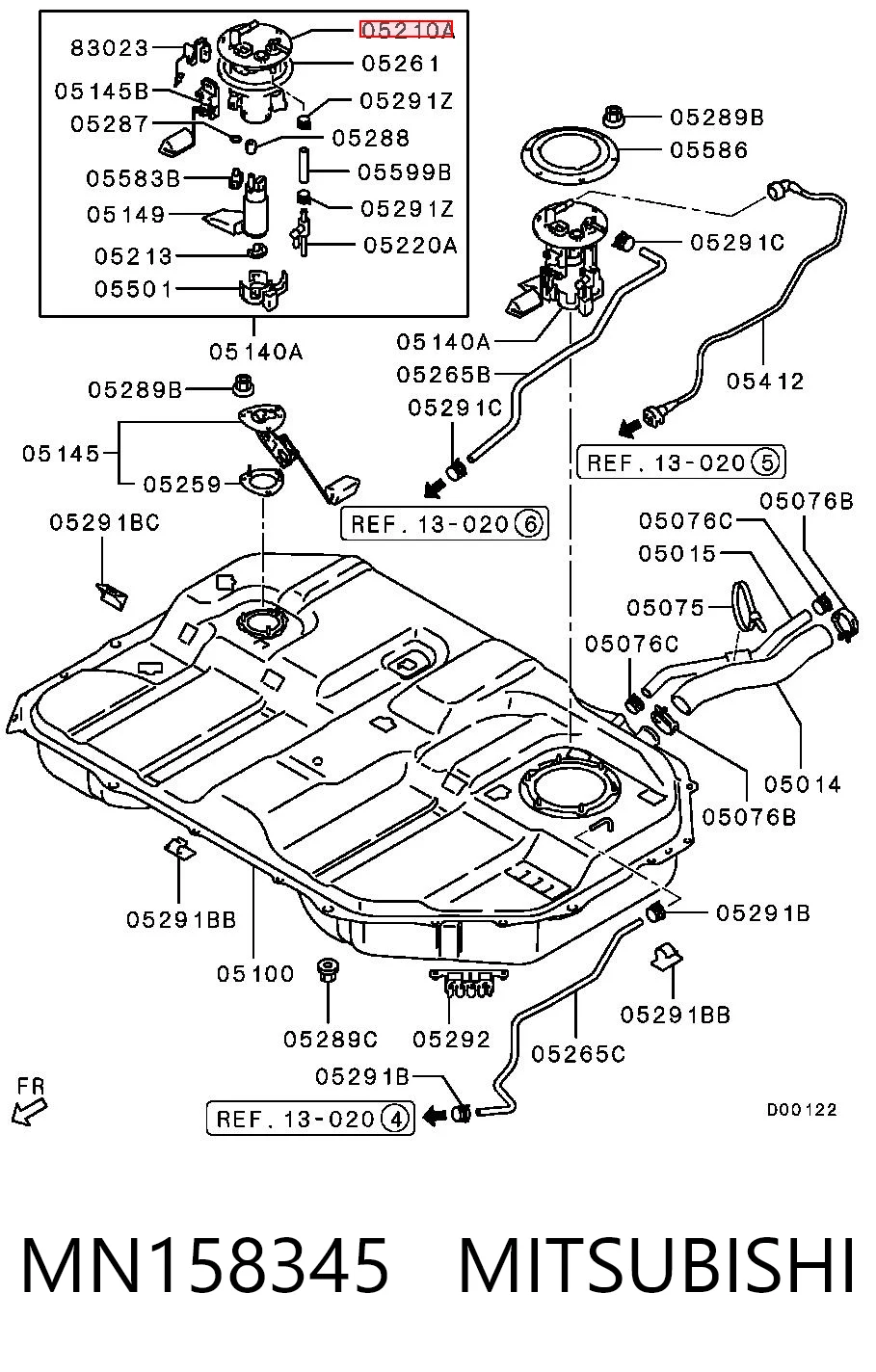 Фильтр топливный MITSUBISHI MN158345