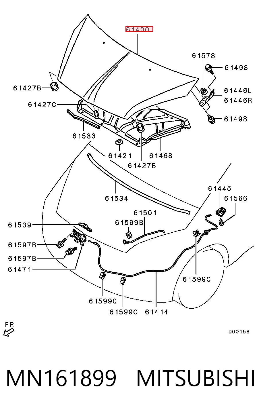 Капот на Mitsubishi Colt VI Z3A