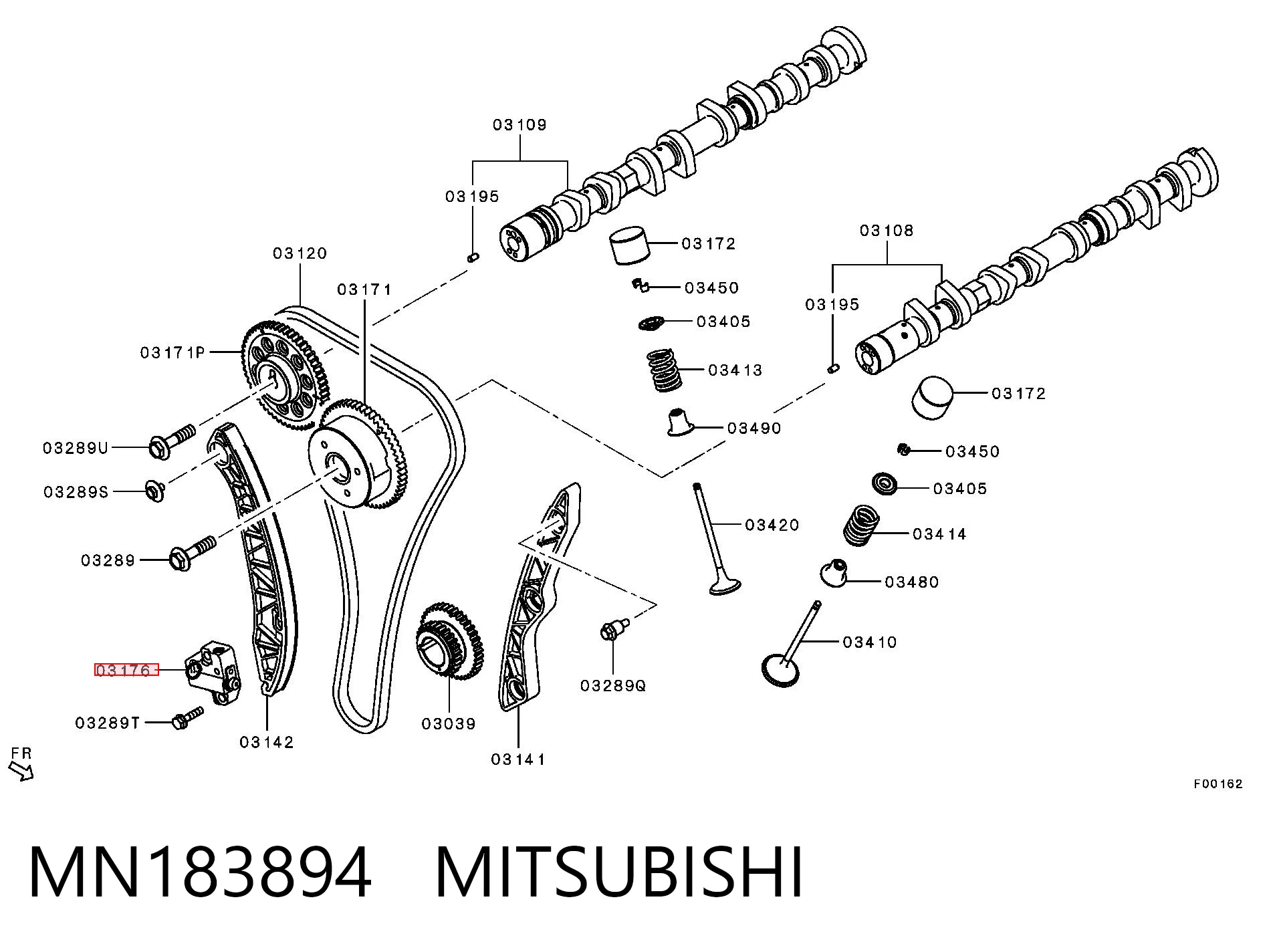 MN183894 Mitsubishi Гидронатяжитель цепи