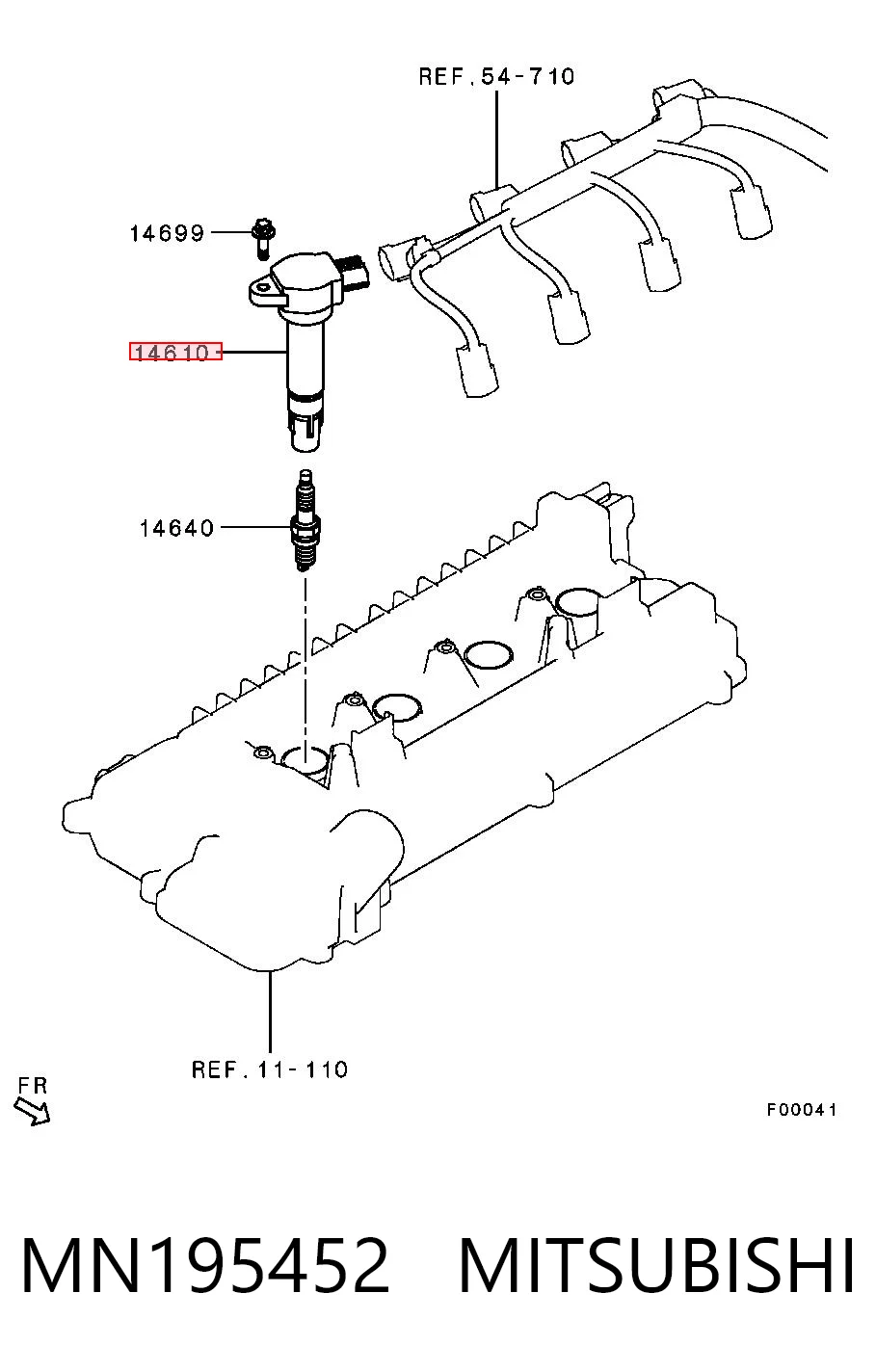 Катушка зажигания MITSUBISHI MN195452