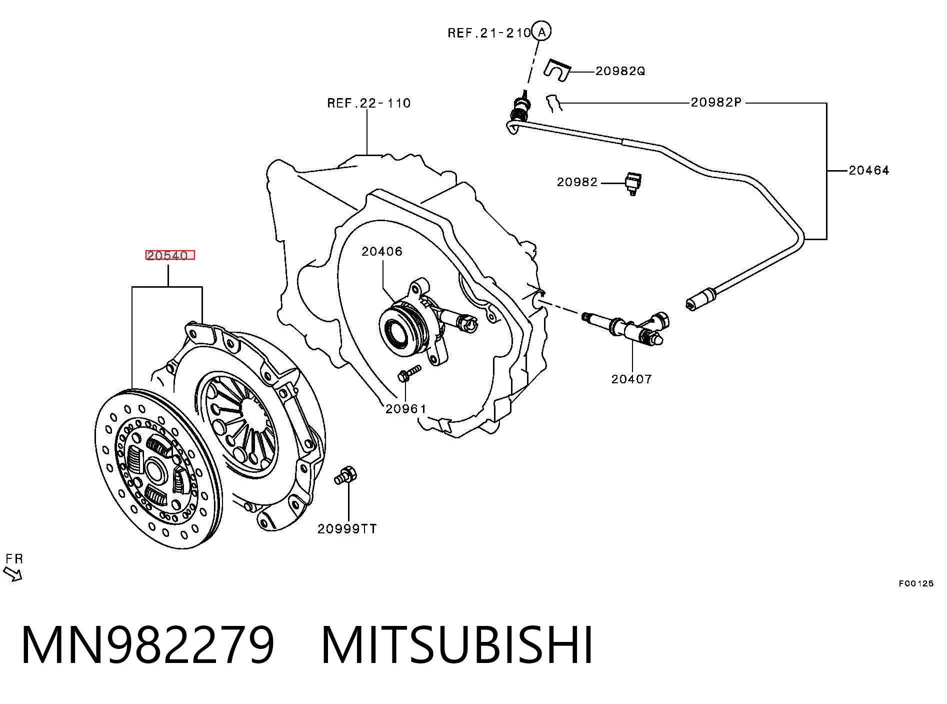 Комплект сцепления MITSUBISHI MN982279
