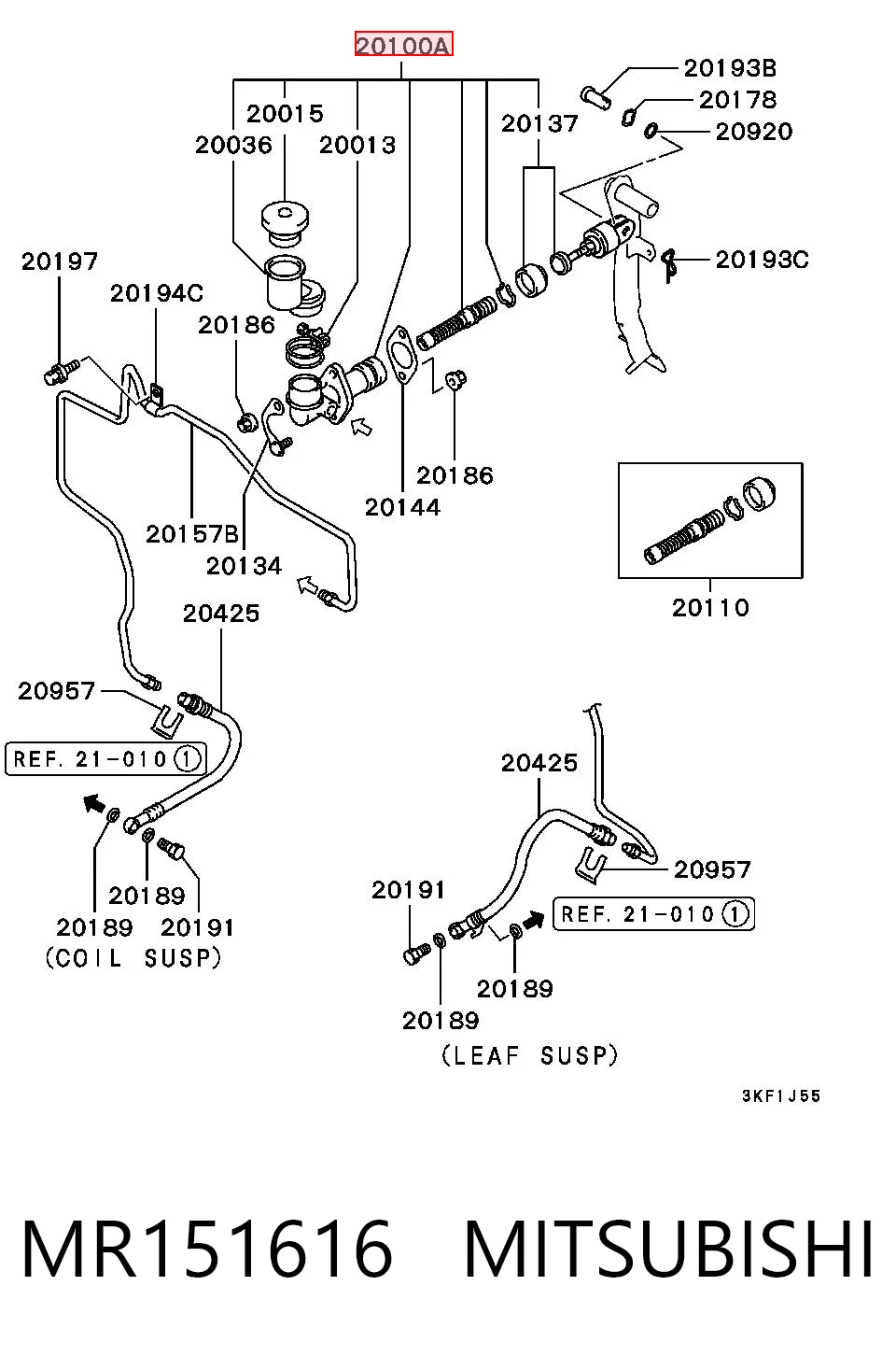 ГЦС Mitsubishi Pajero II Canvas Top внедорожник (V2W, V4W) (1990 - 2004) цена, от 21.61 USD