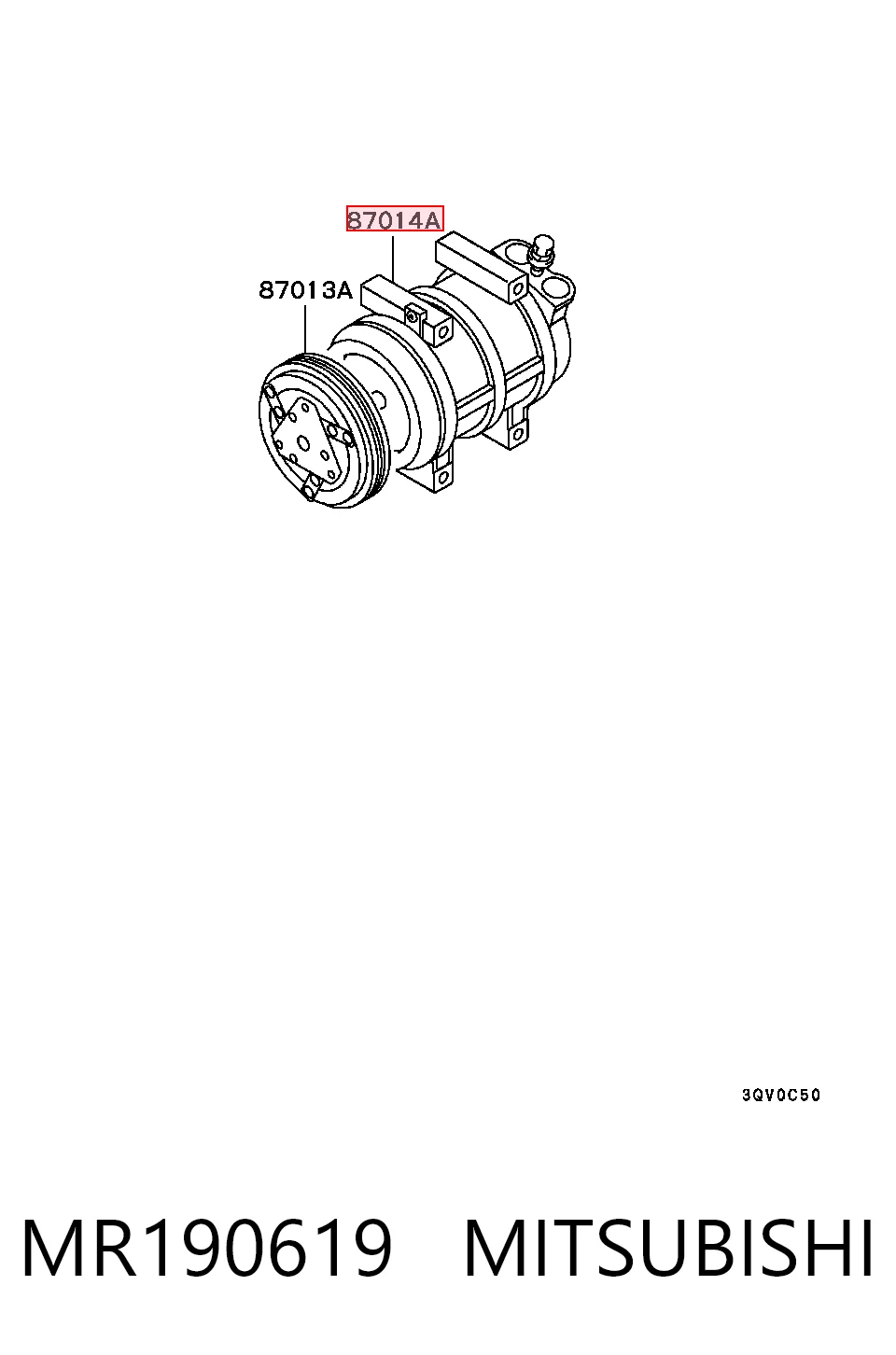 MR190619 Mitsubishi Компрессор хладагента