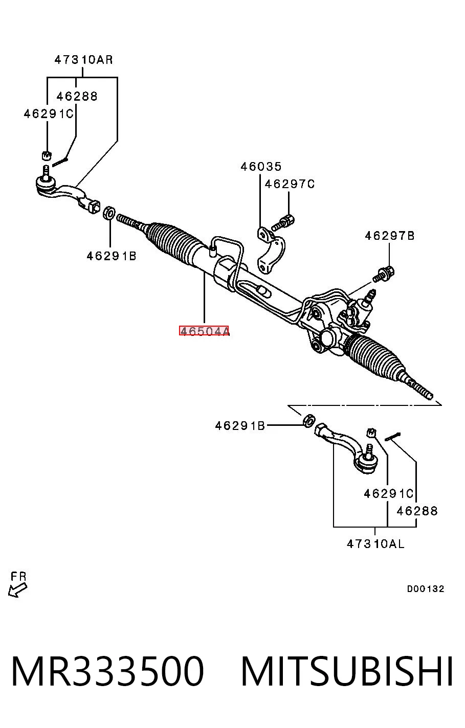 MR333500 Mitsubishi Управление рулевое в сборе