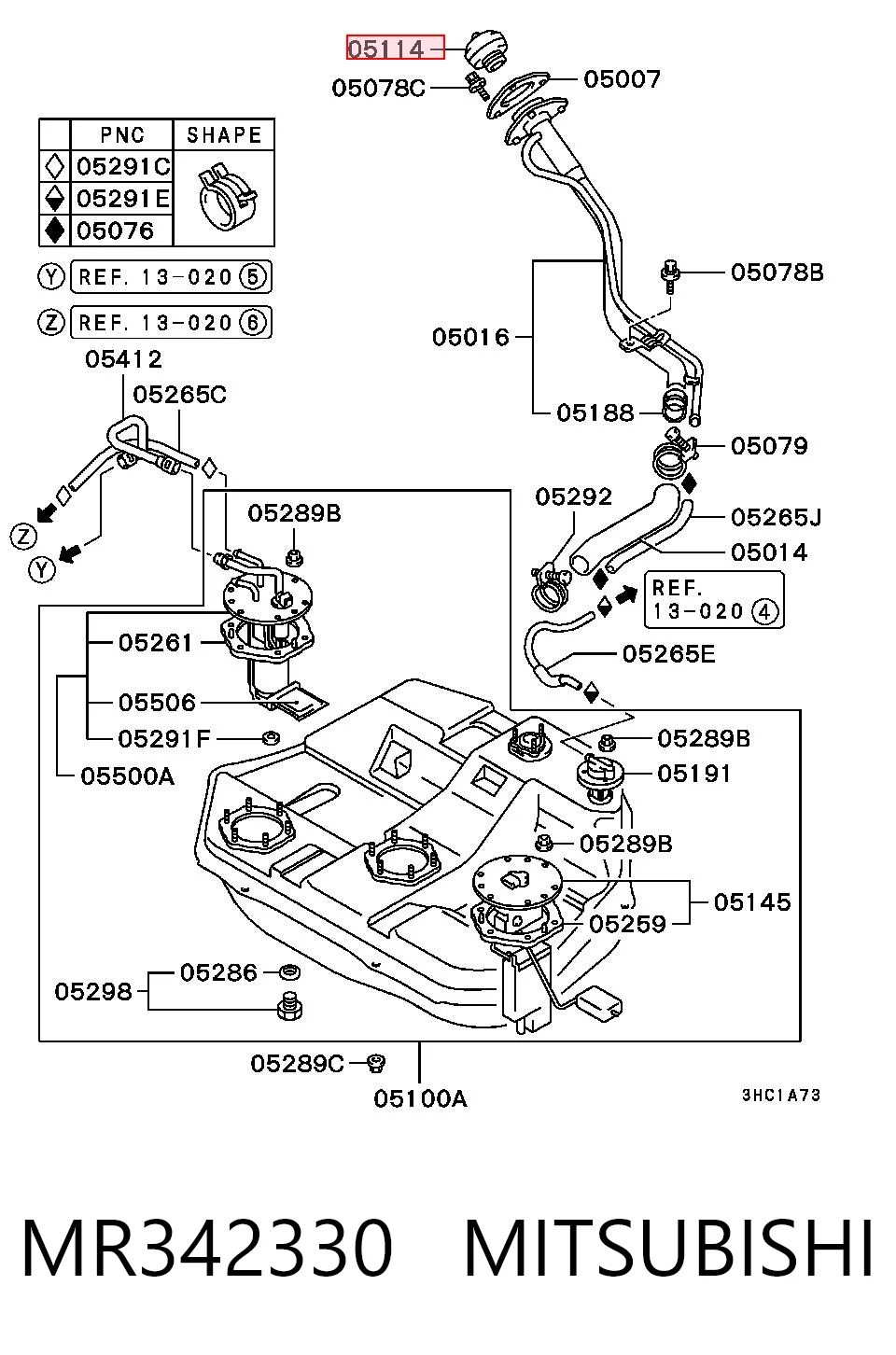 Пробка топливного бака Mitsubishi Pajero III внедорожник (V70) (2000 - 2006) цена, от 19.93 USD