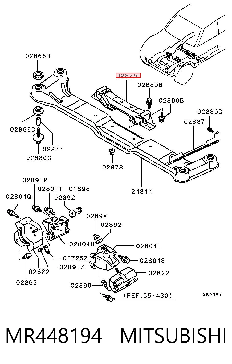 STMR448194 SAT Задняя подушка двигателя