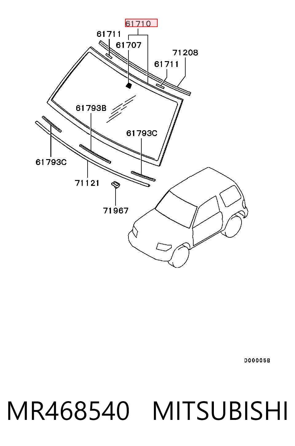 Автостекло на Mitsubishi Pajero PININ H60, H70