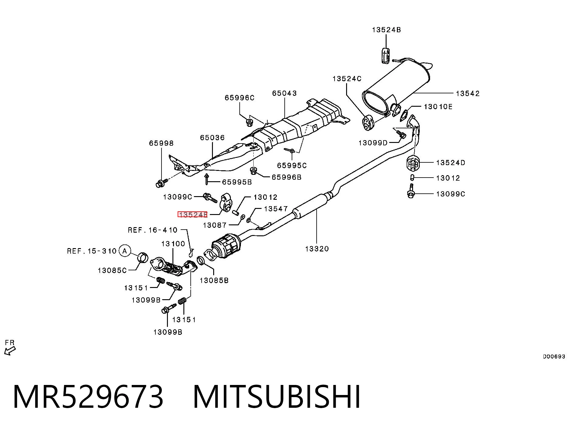  Подушка глушителя Mitsubishi Outlander 