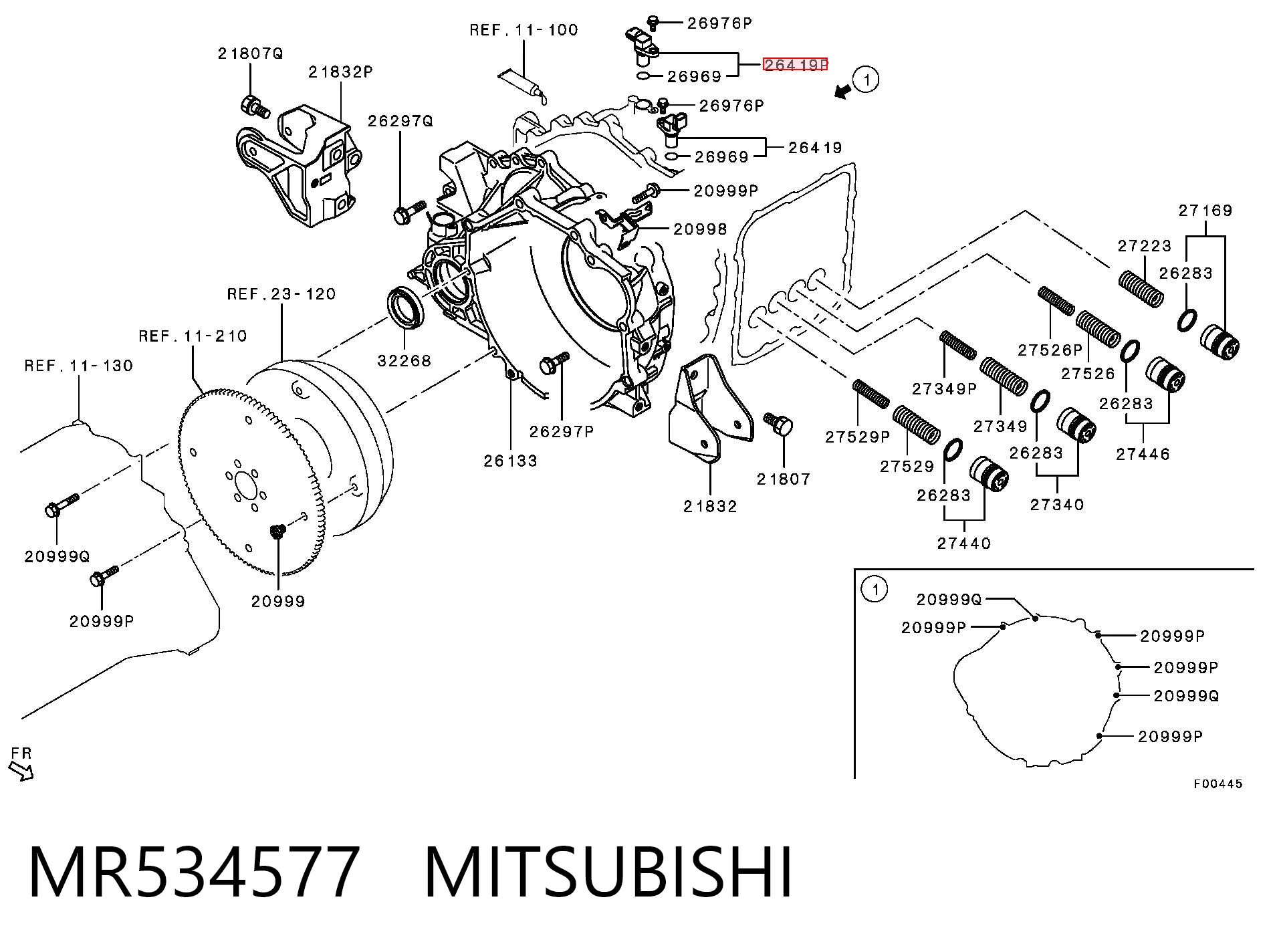 Датчик скорости спидометра на Mitsubishi Galant IX DJ, DM