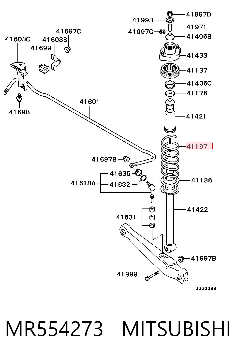 Задняя пружина SAMR554273 Sensen