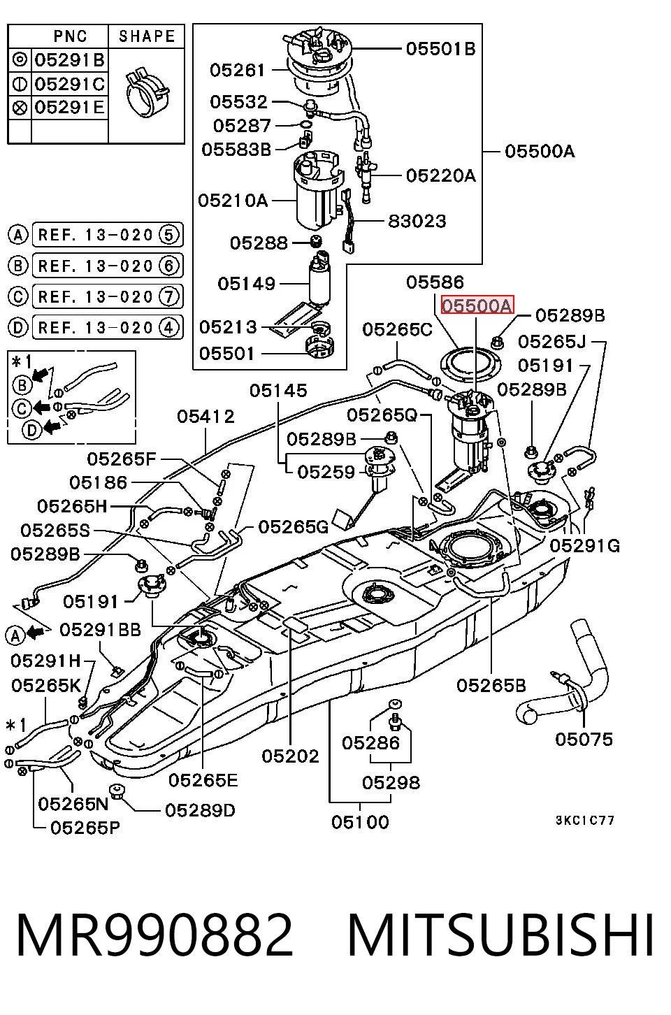 Модуль бензонасоса Mitsubishi Pajero III внедорожник (V60) (2000 - 2006) цена, от 131.31 USD